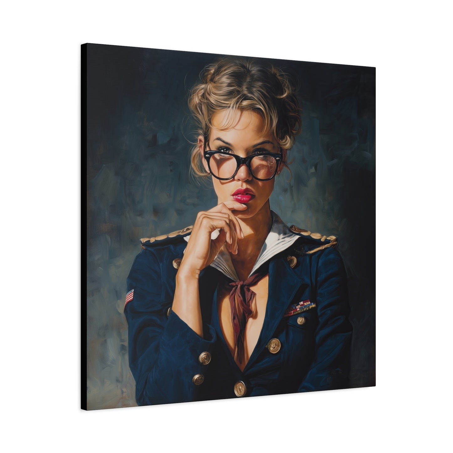 Gallery Wrapped Canvas, Liberty and Lace Art Canvas, Erotic Pinup Art Canvas – Honey