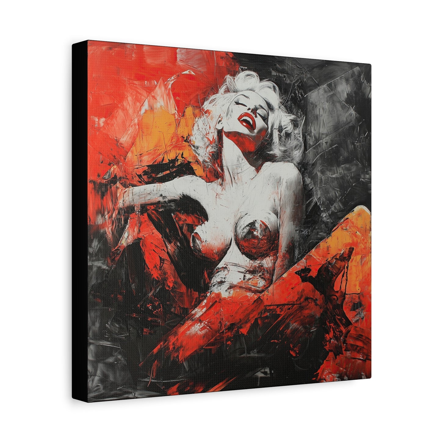 Gallery Wrapped Canvas, Guilt and Grit Adult Art Canvas, Erotic Pinup Art Canvas – Gianna