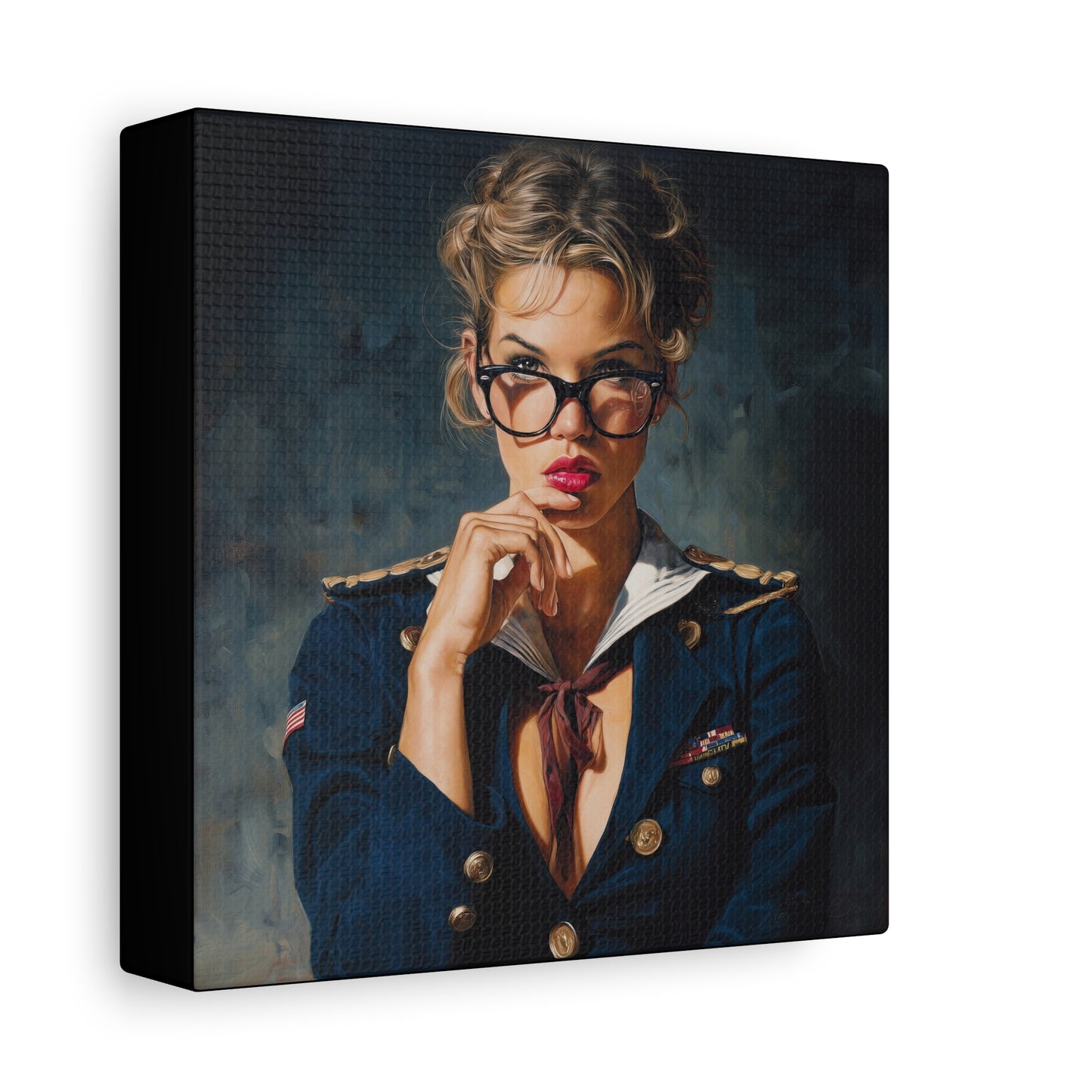 Gallery Wrapped Canvas, Liberty and Lace Art Canvas, Erotic Pinup Art Canvas – Honey