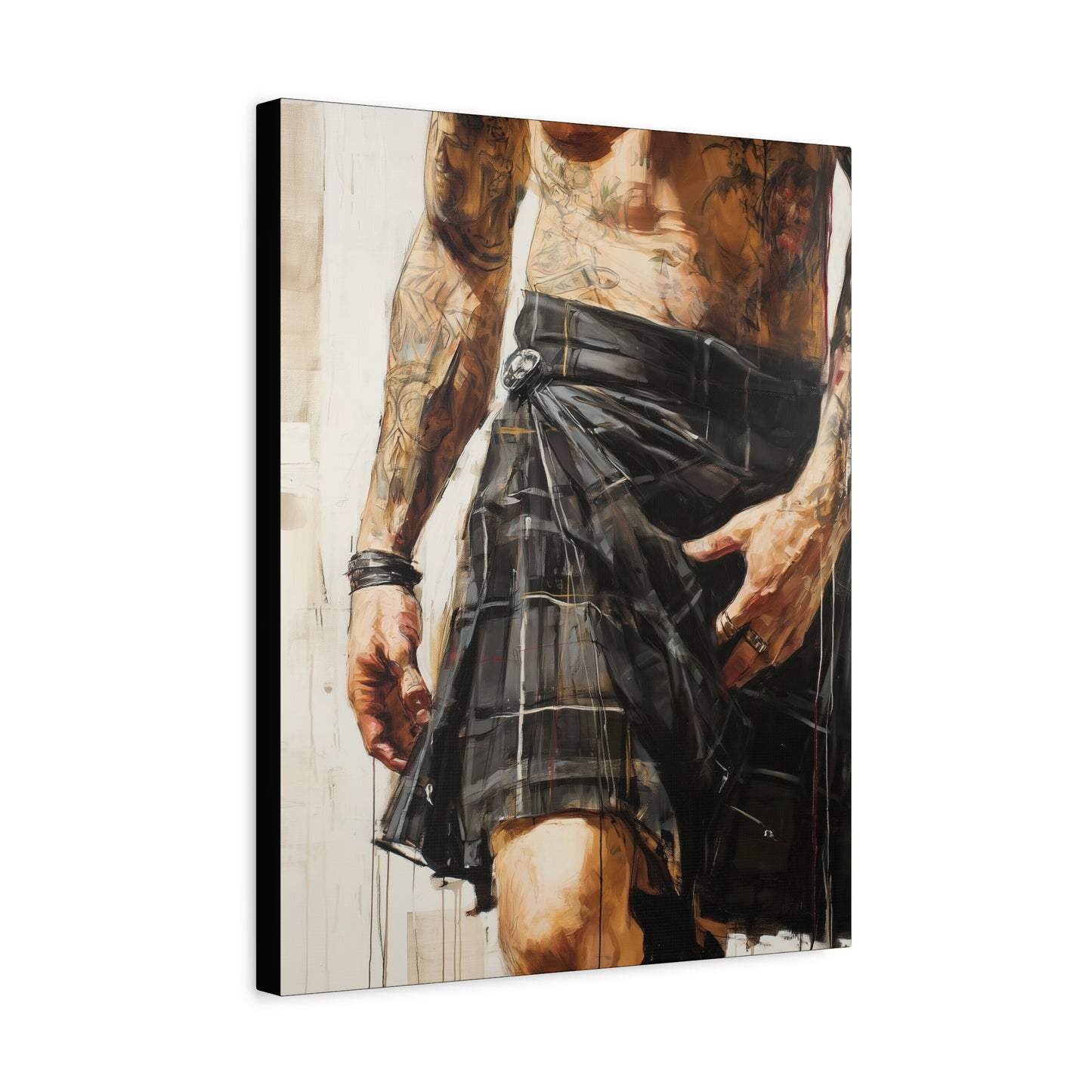 Gallery Wrapped Canvas, Kilts and Carnage Art Canvas, Erotic Pinup Art Canvas – Brodie