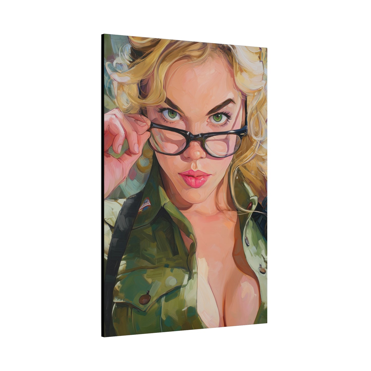 Gallery Wrapped Canvas, Liberty and Lace Art Canvas, Erotic Pinup Art Canvas – Barb