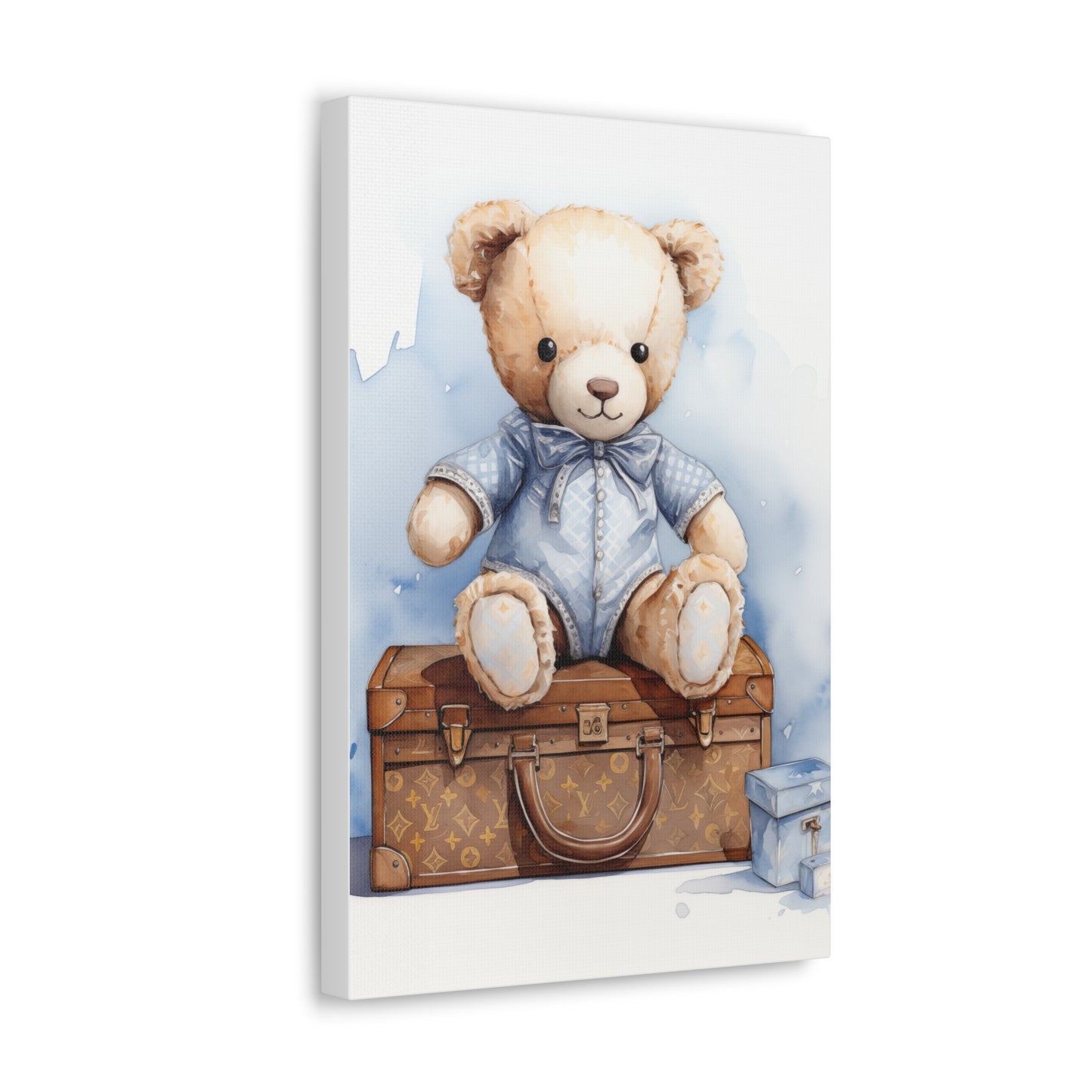 Canvas Gallery Wrap - LV Bear Wall Art - Blu