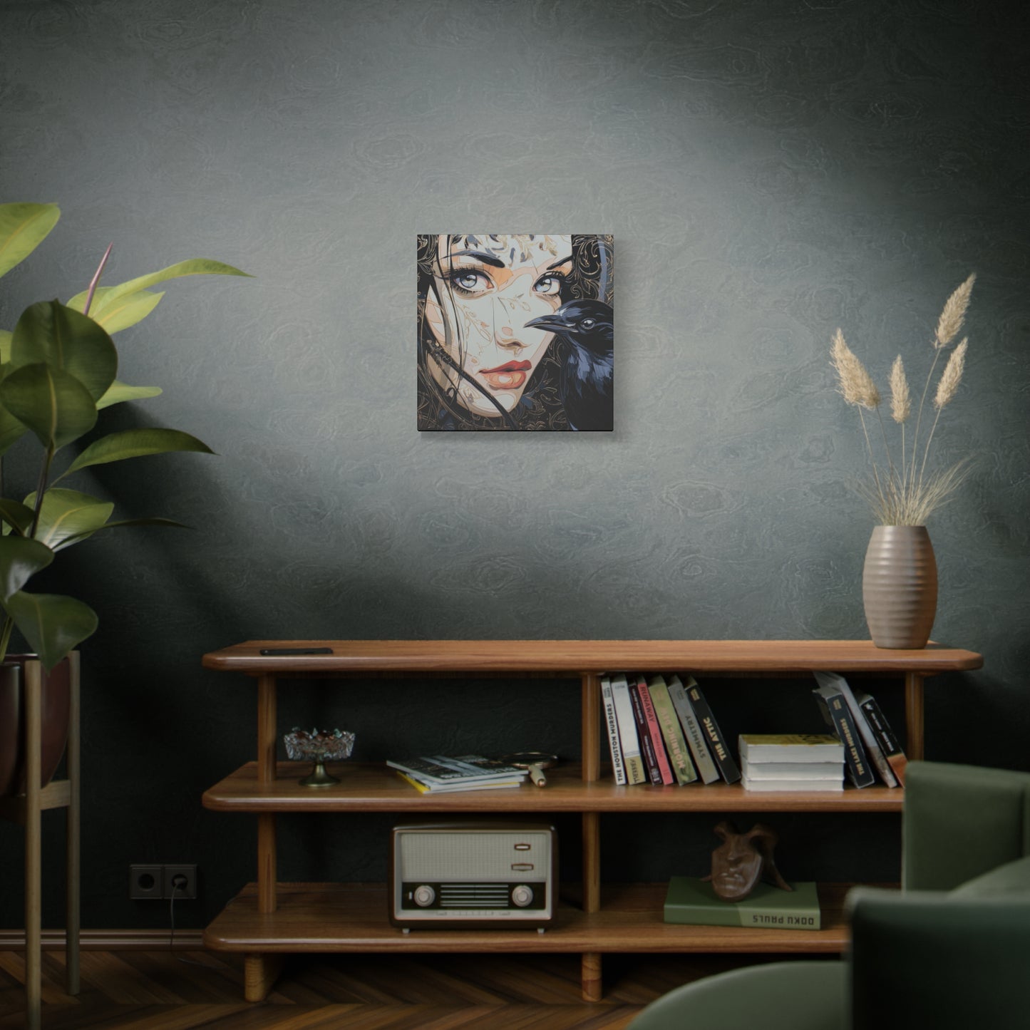 Gallery Wrapped Canvas, Myth and Bones Gothic Art Canvas, Dark Muse Canvas - Luxor