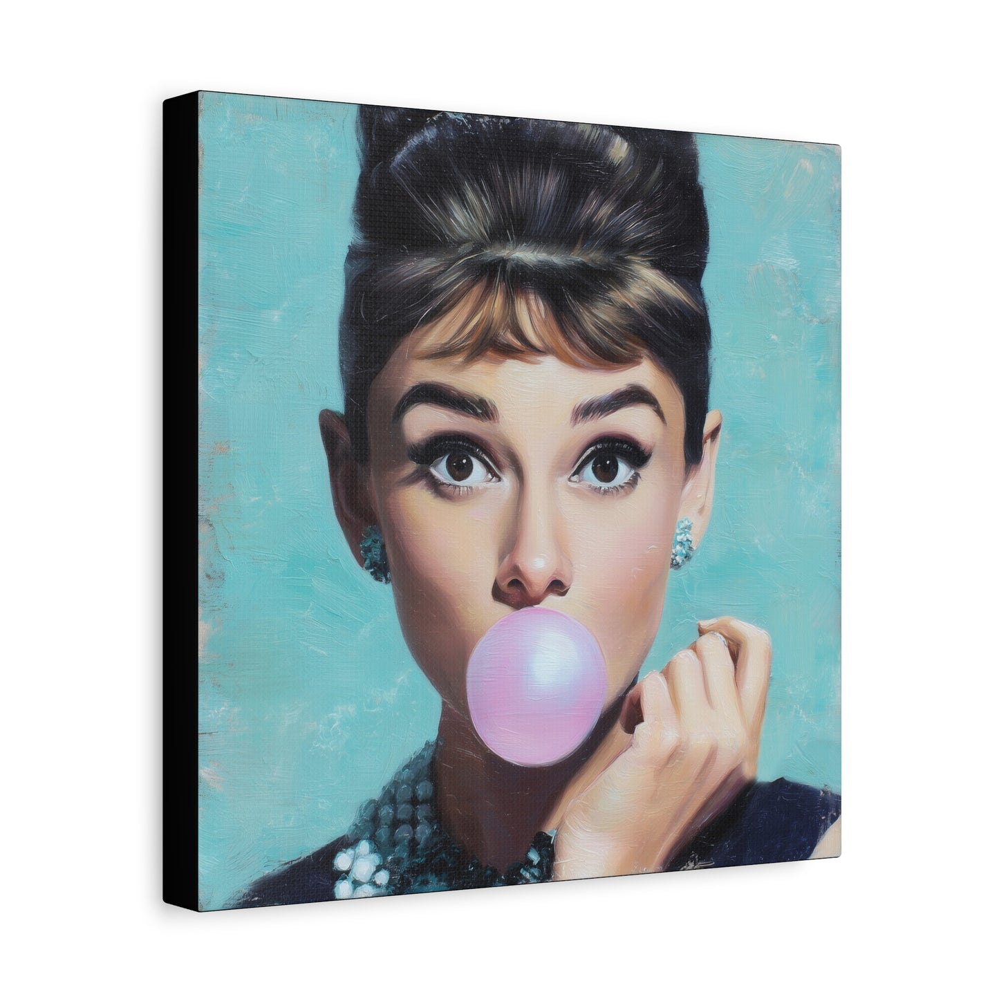 Gallery Wrapped Canvas, The Diva Project Art Canvas, Pinup Art Canvas – Audrey Hepburn - FIVE