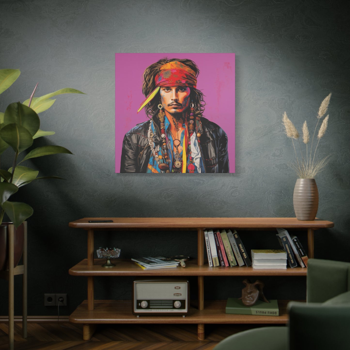 Gallery Wrapped Canvas, Celebrity Inspired, Pop Art Canvas – Johnny