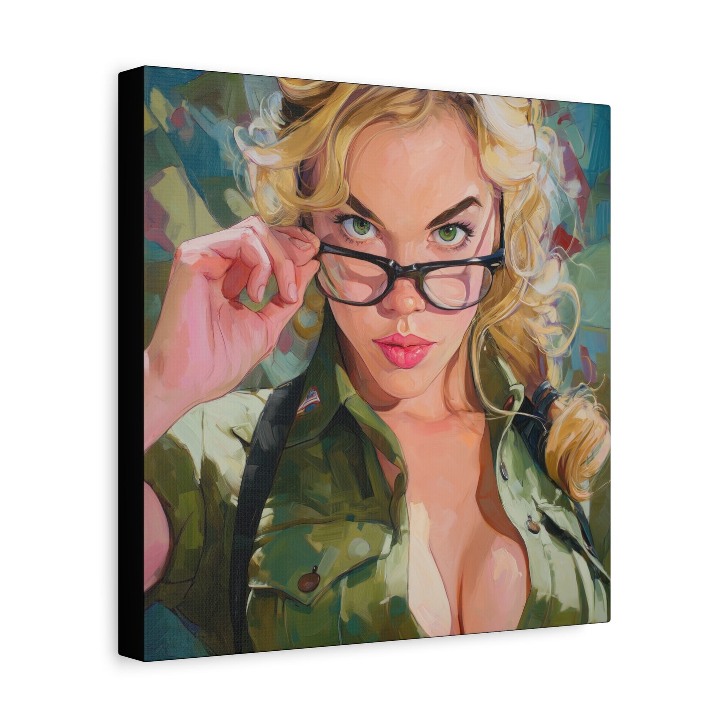 Gallery Wrapped Canvas, Liberty and Lace Art Canvas, Erotic Pinup Art Canvas – Barb
