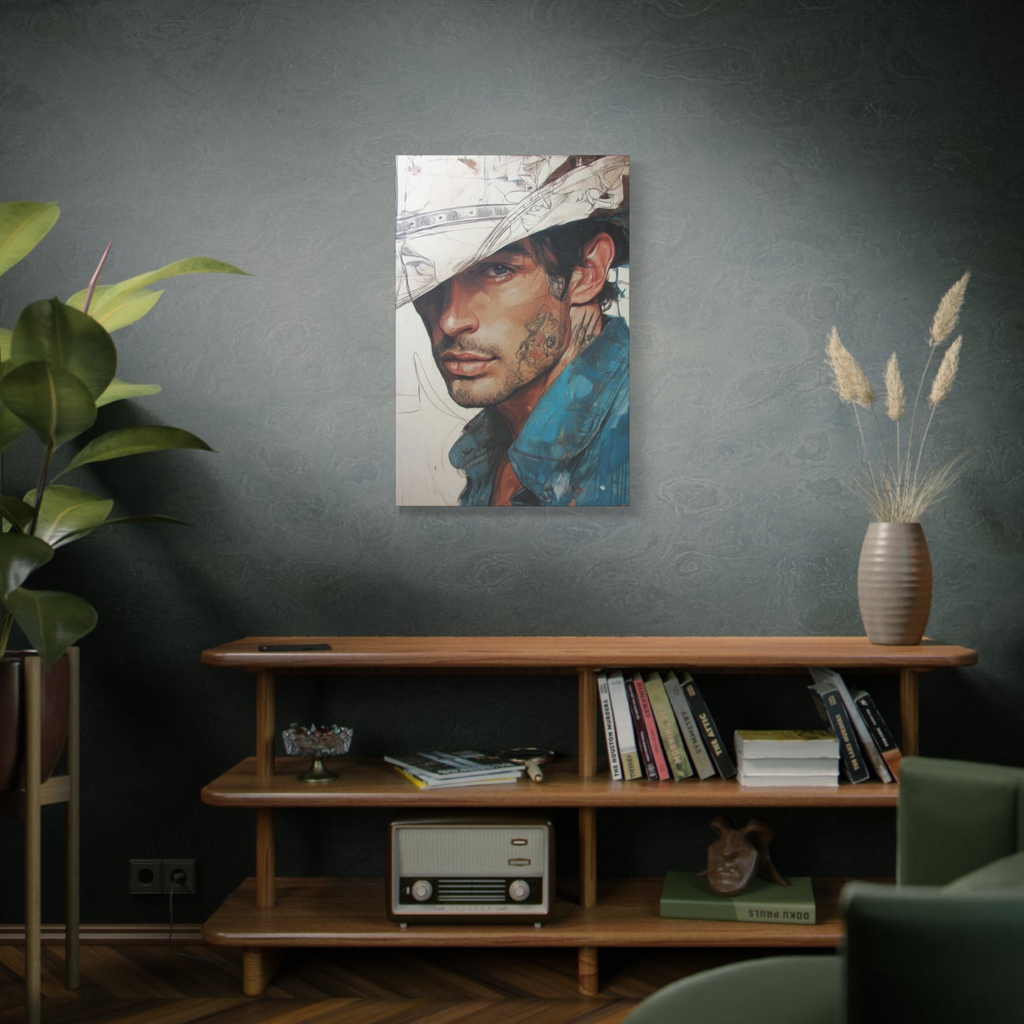 Gallery Wrapped Canvas, Wranglers and Wreckage Art Canvas, Erotic Pinup Art Canvas – Jack