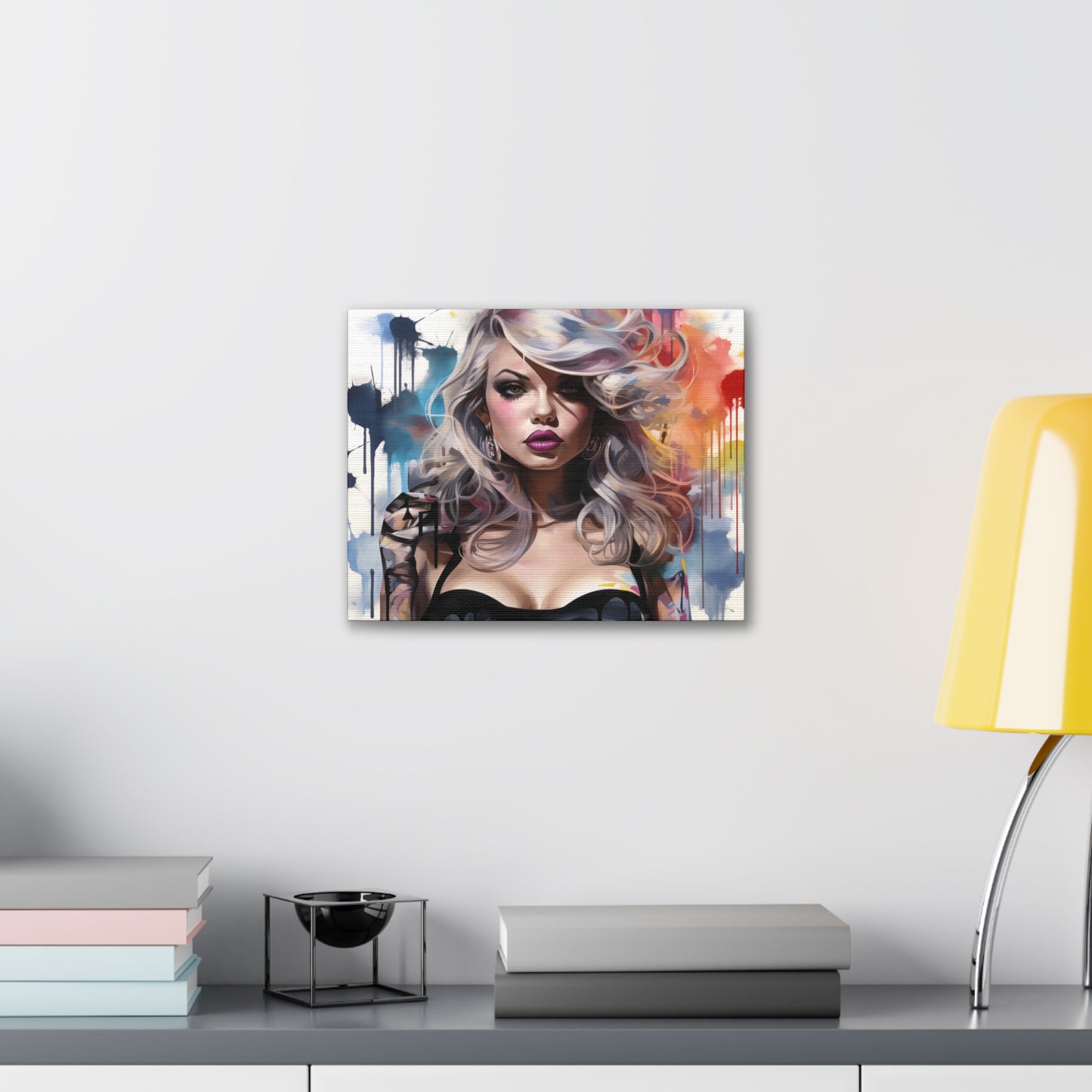 Canvas Wall Art, Gallery Wrapped Pop Art, Femme Doll Wall Art – Zephyr