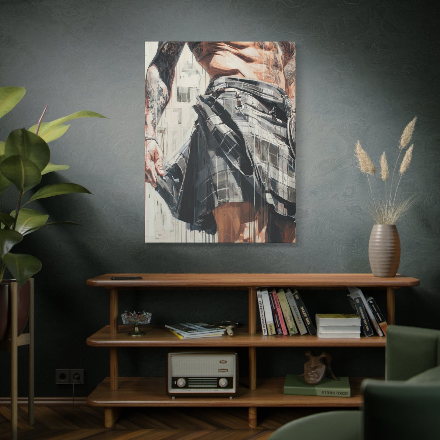 Gallery Wrapped Canvas, Kilts and Carnage Art Canvas, Erotic Pinup Art Canvas – Torin