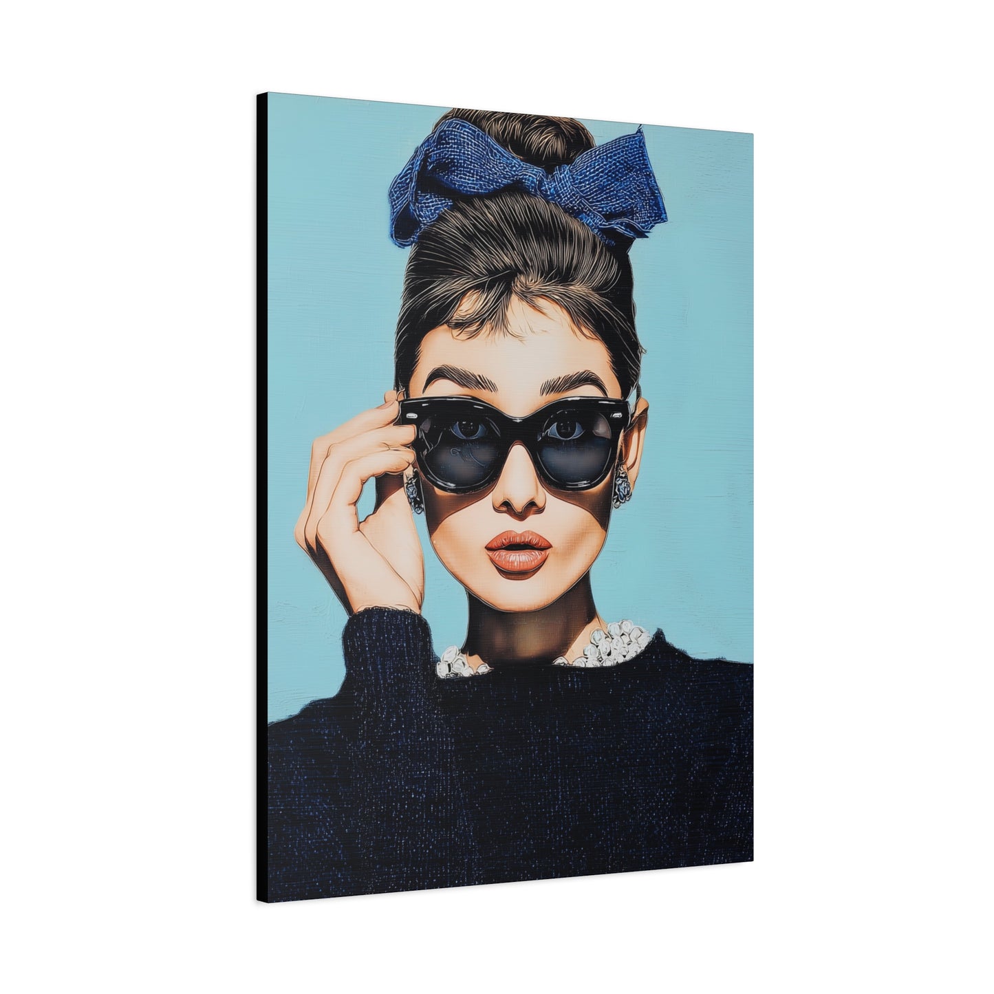 Gallery Wrapped Canvas, The Diva Project Art Canvas, Pinup Art Canvas – Audrey Hepburn - THREE