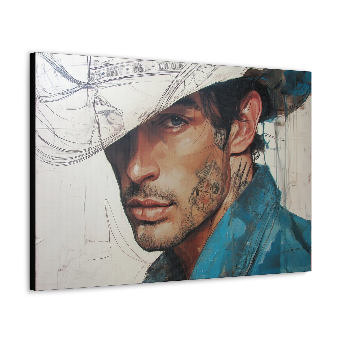 Gallery Wrapped Canvas, Wranglers and Wreckage Art Canvas, Erotic Pinup Art Canvas – Jack
