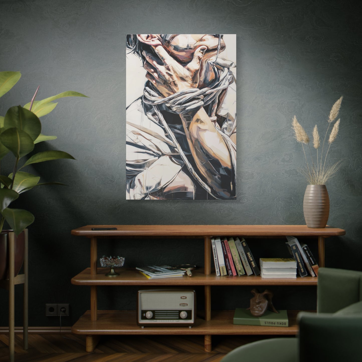Gallery Wrapped Canvas, Ropes and Reverence Art Canvas, Erotic Shibari Art Canvas – Gary