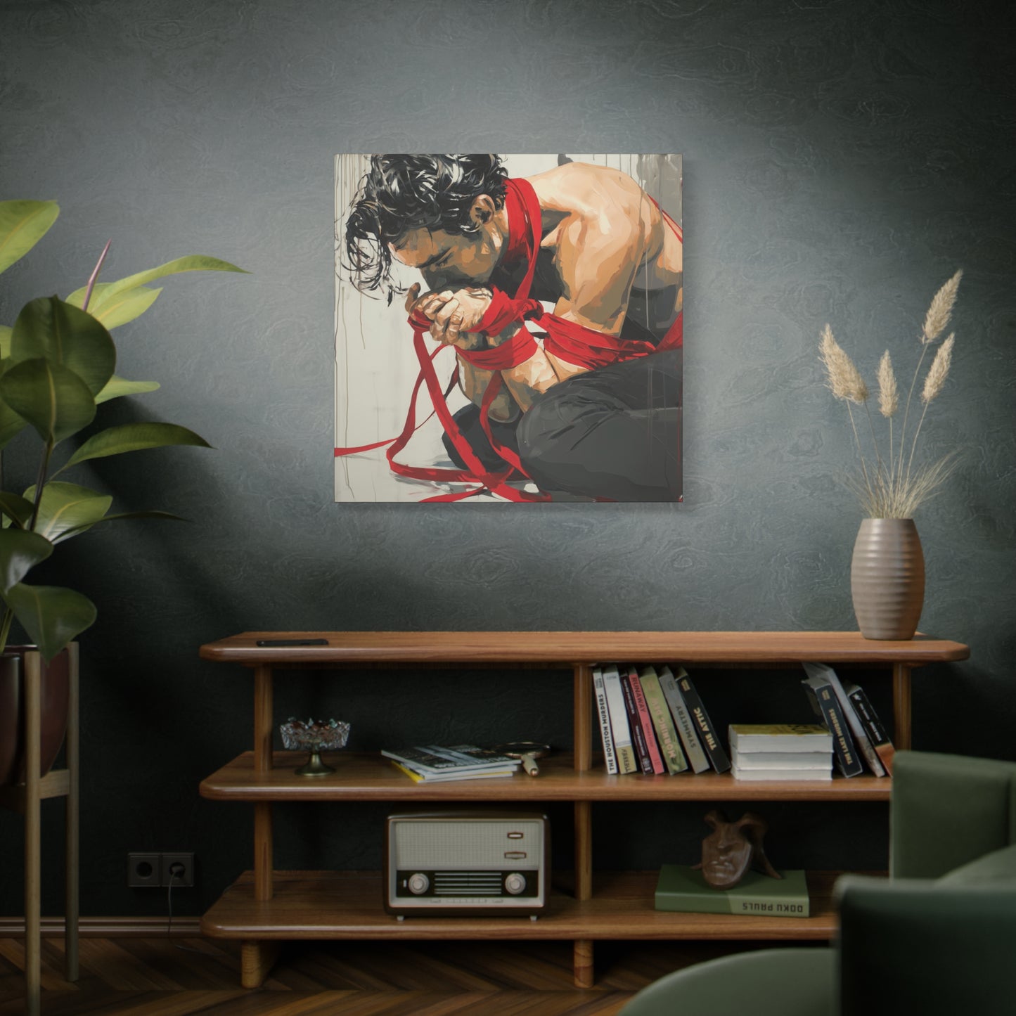 Gallery Wrapped Canvas, Ropes and Reverence Art Canvas, Erotic Shibari Art Canvas – Theo