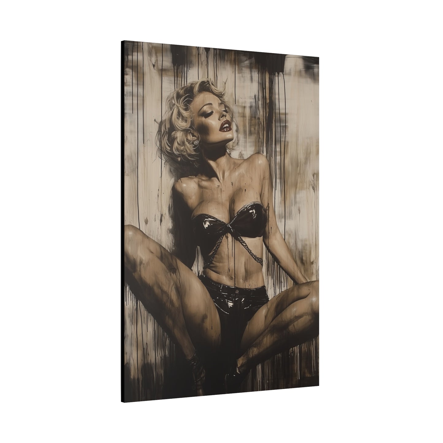 Gallery Wrapped Canvas, Guilt and Grit Adult Art Canvas, Erotic Pinup Art Canvas – Calista