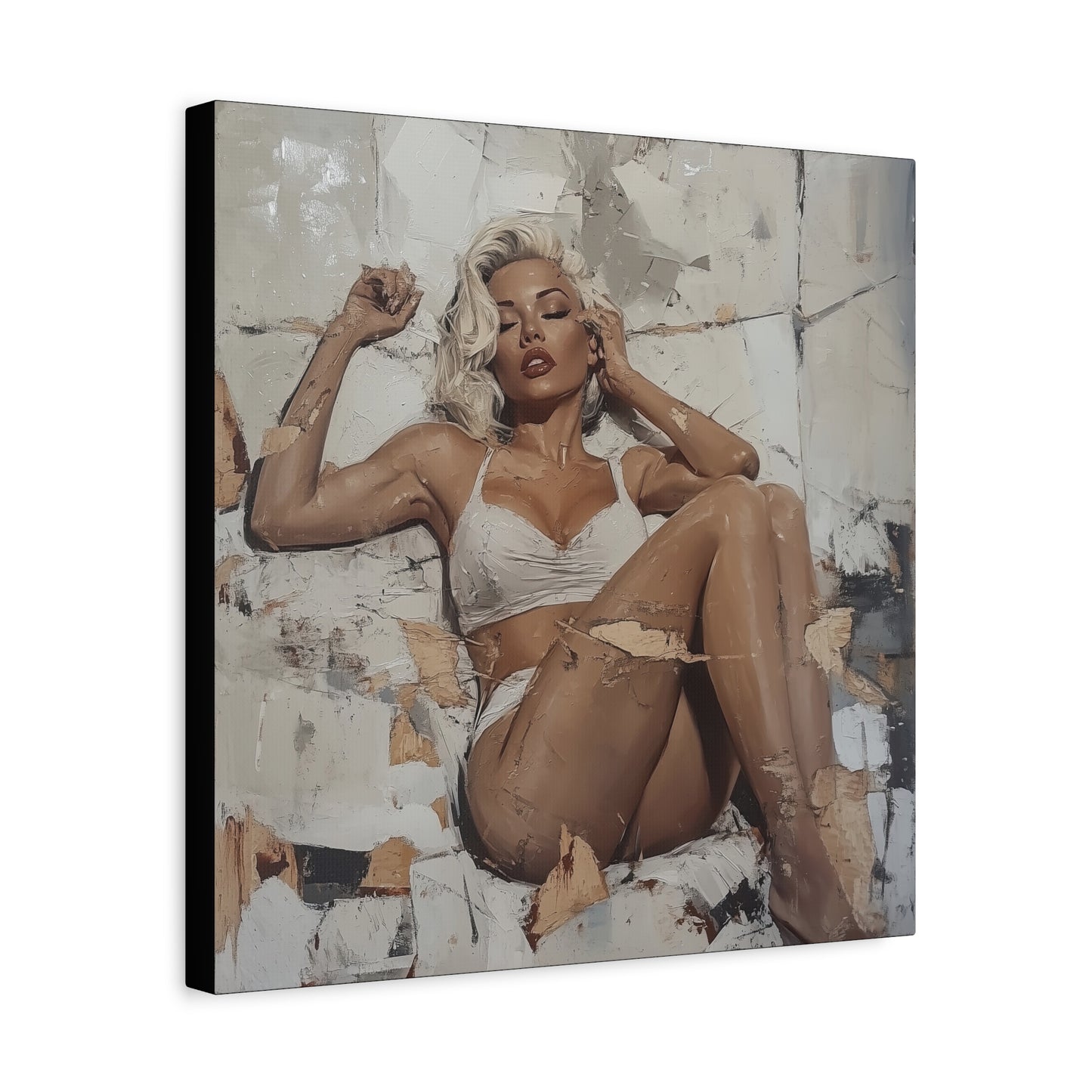 Gallery Wrapped Canvas, Guilt and Grit Adult Art Canvas, Erotic Pinup Art Canvas – Dahliana