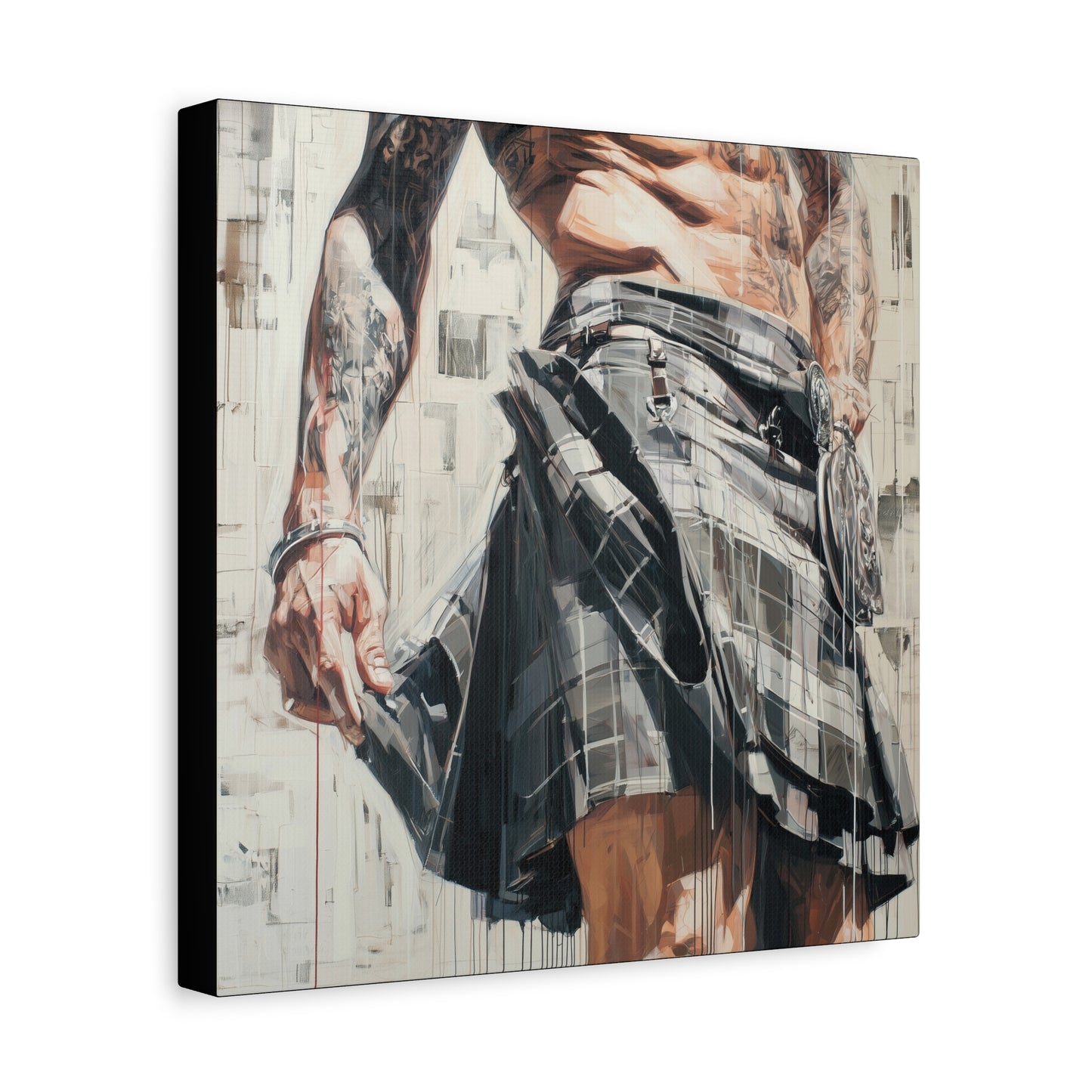Gallery Wrapped Canvas, Kilts and Carnage Art Canvas, Erotic Pinup Art Canvas – Torin