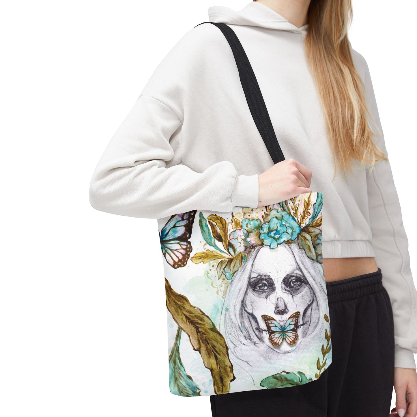 La Catrina Calavera Tote Bag, Utility Tote - Dia de los Muertos Tote - Day of the Dead