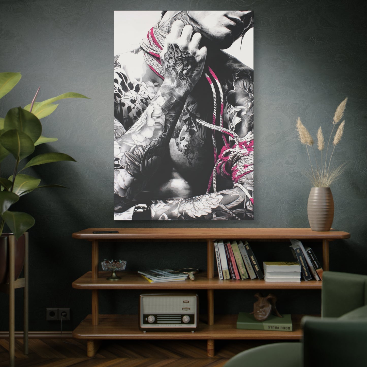 Gallery Wrapped Canvas, Ropes and Reverence Art Canvas, Erotic Shibari Art Canvas – Kaito