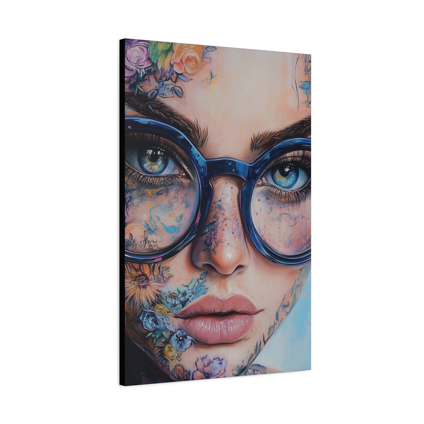 Canvas Gallery Wrap, Ladies in Lenses Wall Art, Abstract Femme Girl Art - Sara