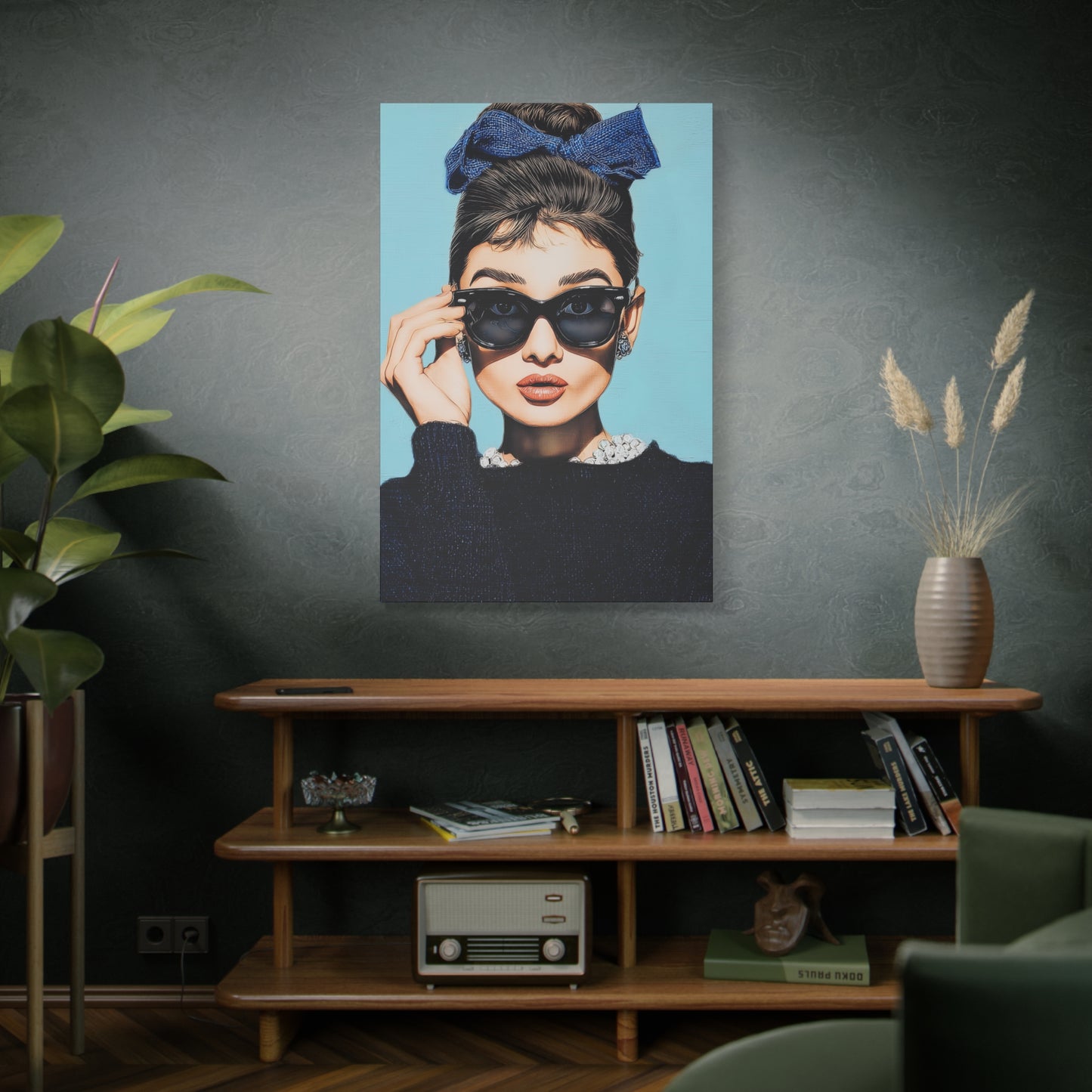 Gallery Wrapped Canvas, The Diva Project Art Canvas, Pinup Art Canvas – Audrey Hepburn - THREE
