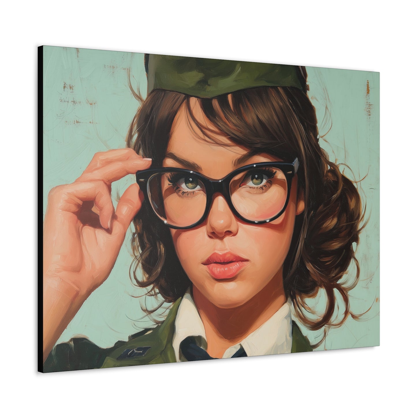 Gallery Wrapped Canvas, Liberty and Lace Art Canvas, Erotic Pinup Art Canvas – Piper