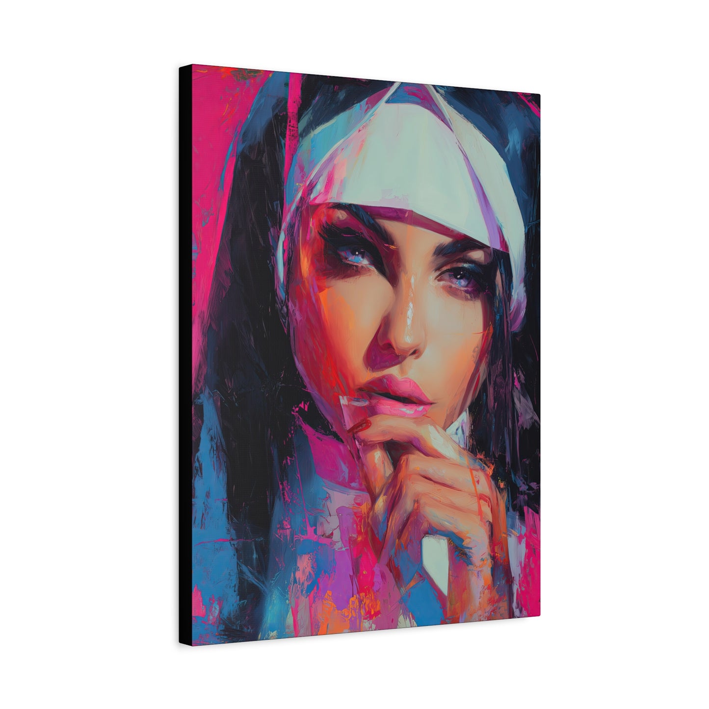 Gallery Wrapped Canvas, Habits and Heresy Art Canvas, Naughty Nuns Art Canvas – Sister Lucienne