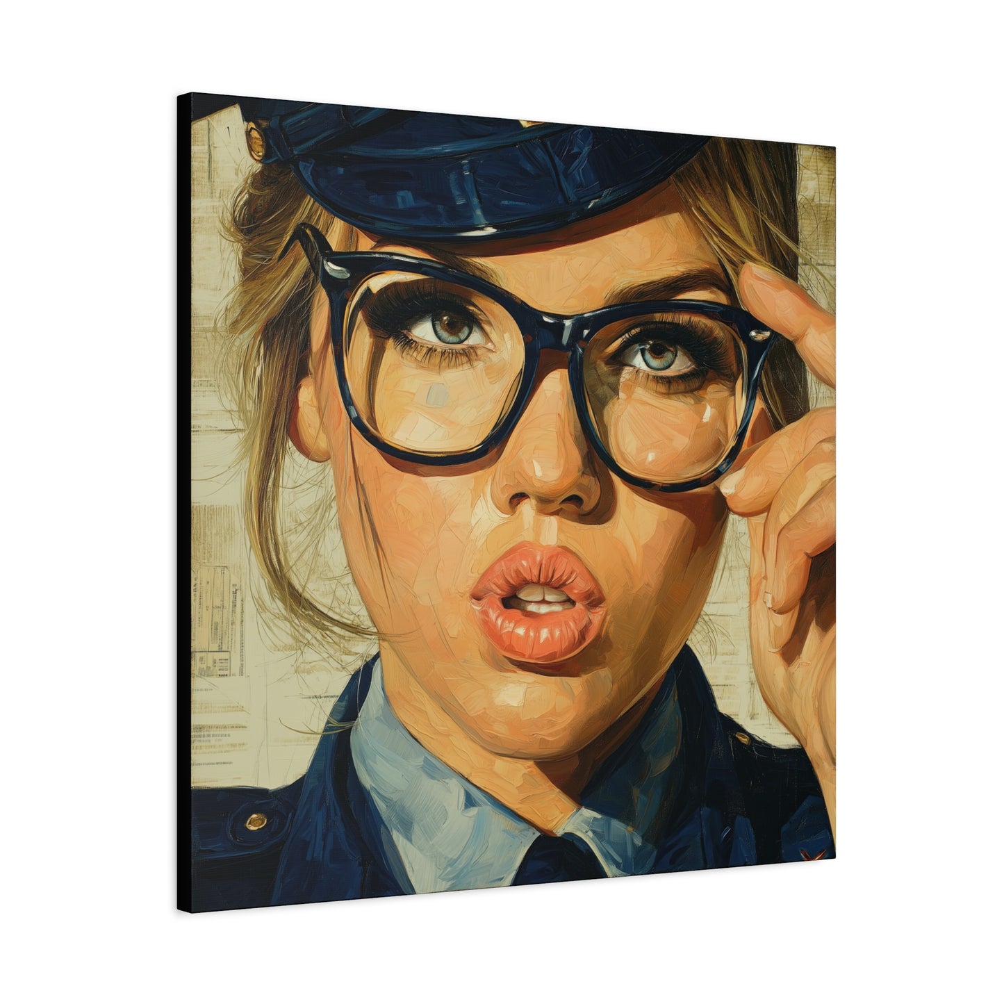 Gallery Wrapped Canvas, Liberty and Lace Art Canvas, Erotic Pinup Art Canvas – Dixie