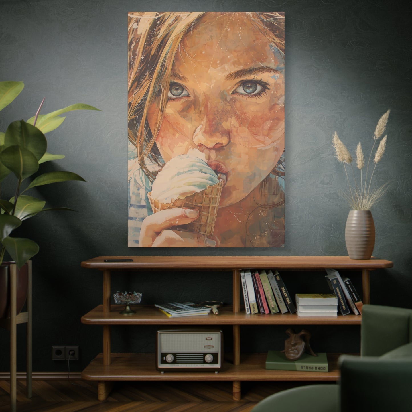 Gallery Wrapped Canvas, Sweet Summer Nostalgia, Sugar and Spice Art Canvas, Ice Cream Dreams Art – Bea