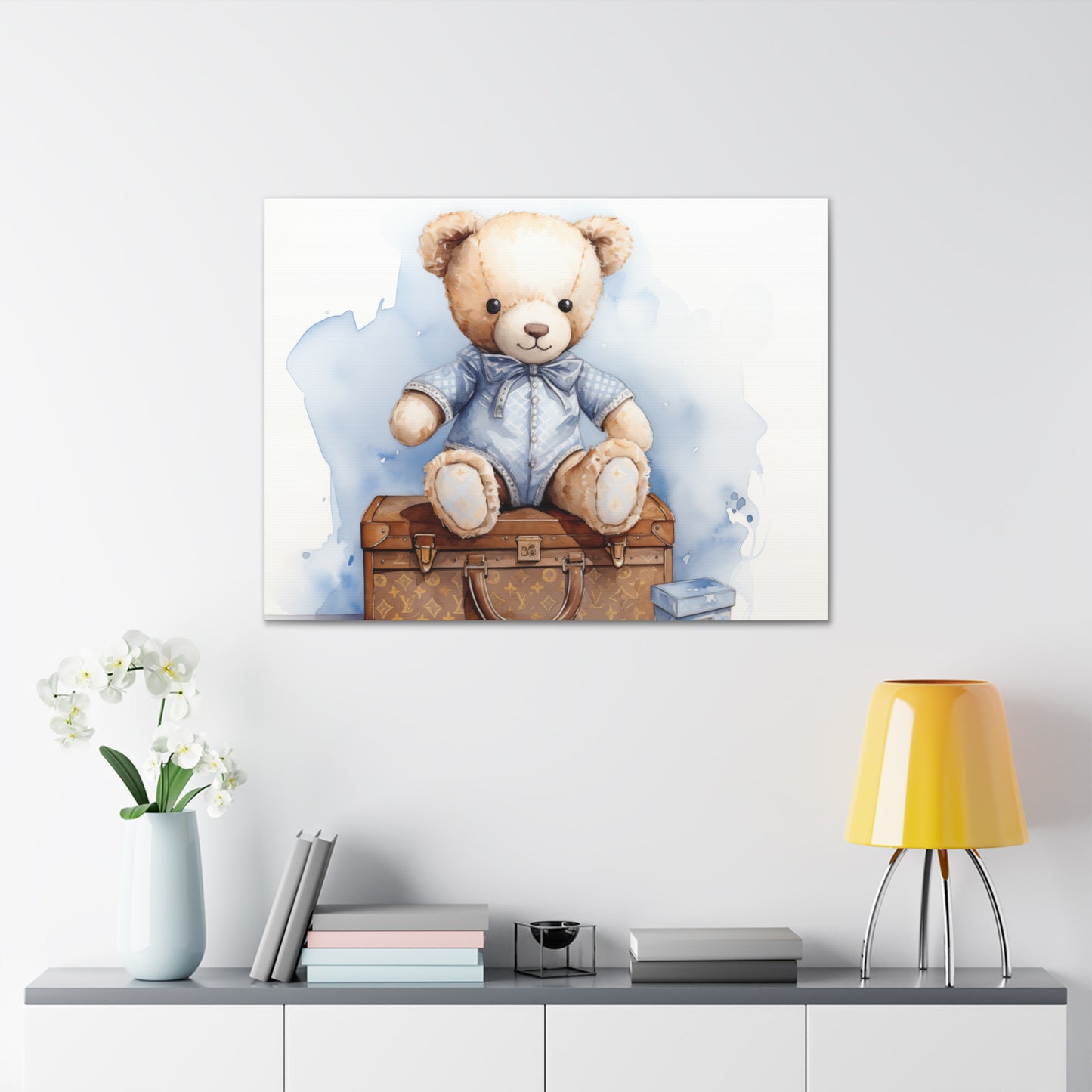 Canvas Gallery Wrap - LV Bear Wall Art - Blu