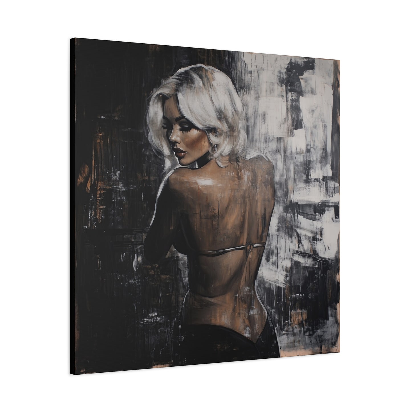 Gallery Wrapped Canvas, Guilt and Grit Adult Art Canvas, Erotic Pinup Art Canvas – Odette