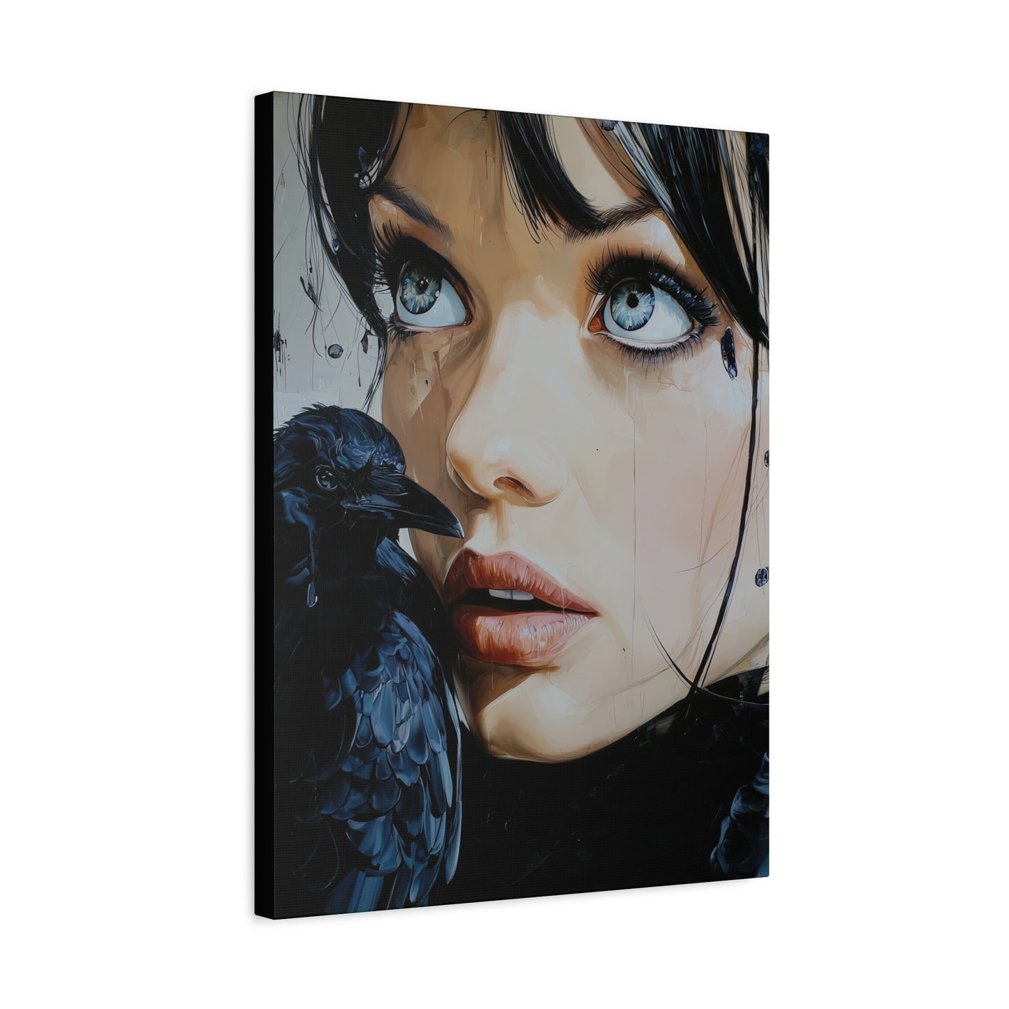 Gallery Wrapped Canvas, Myth and Bones Gothic Art Canvas, Dark Muse Canvas - Azula