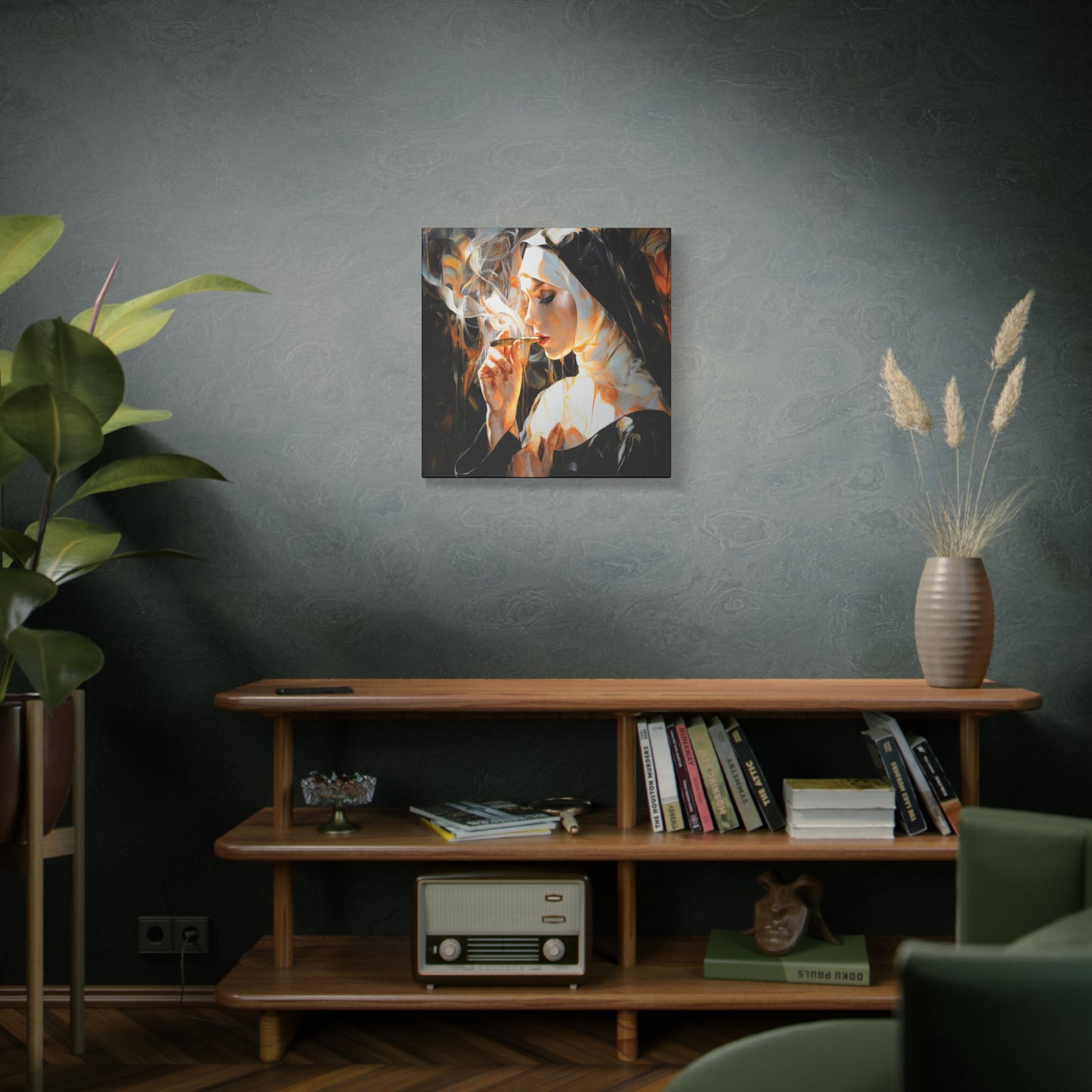 Gallery Wrapped Canvas, Habits and Heresy Art Canvas, Naughty Nuns Art Canvas – Sister Benedicta