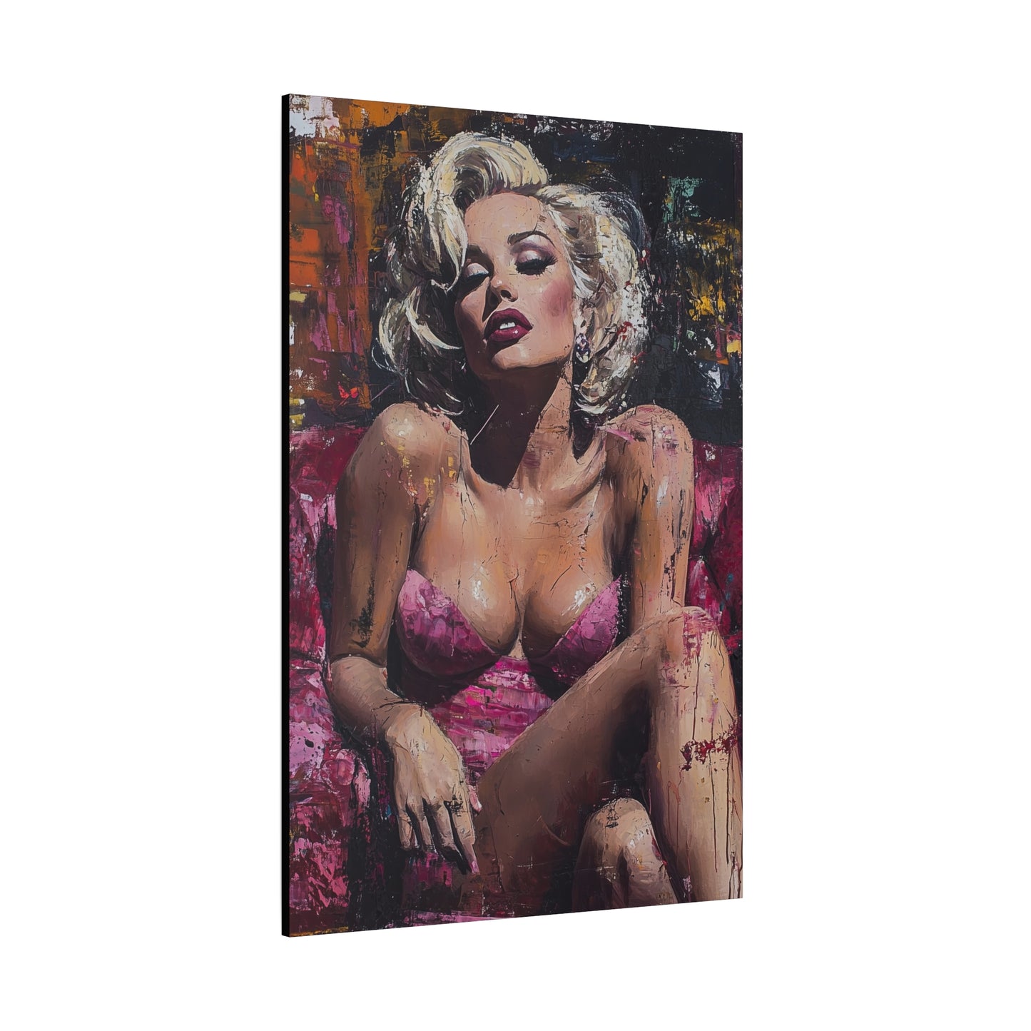 Gallery Wrapped Canvas, Guilt and Grit Art Canvas, Erotic Pinup Art Canvas – Alexis