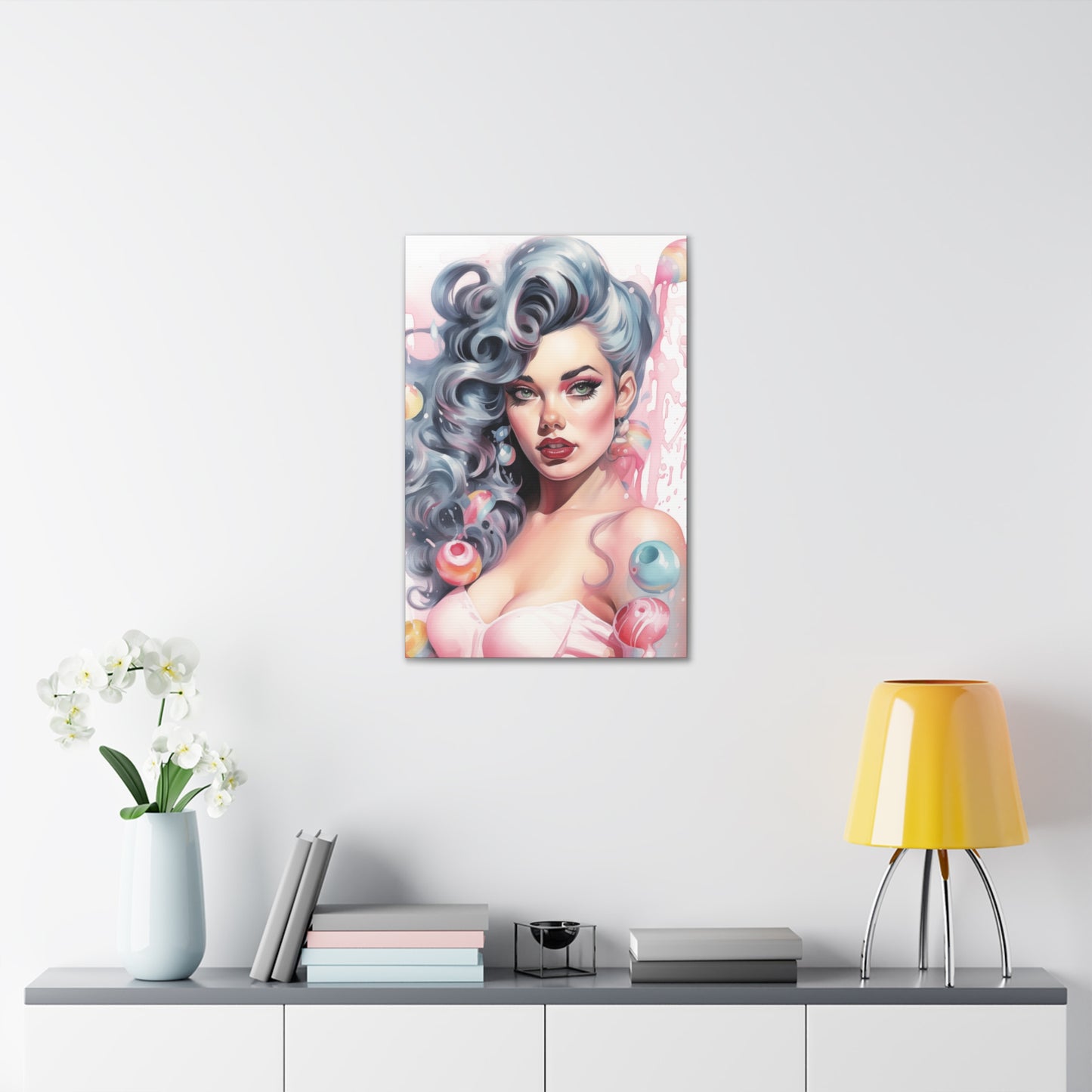 Canvas Wall Art, Gallery Wrapped Pop Art, Femme Doll Wall Art – Lux