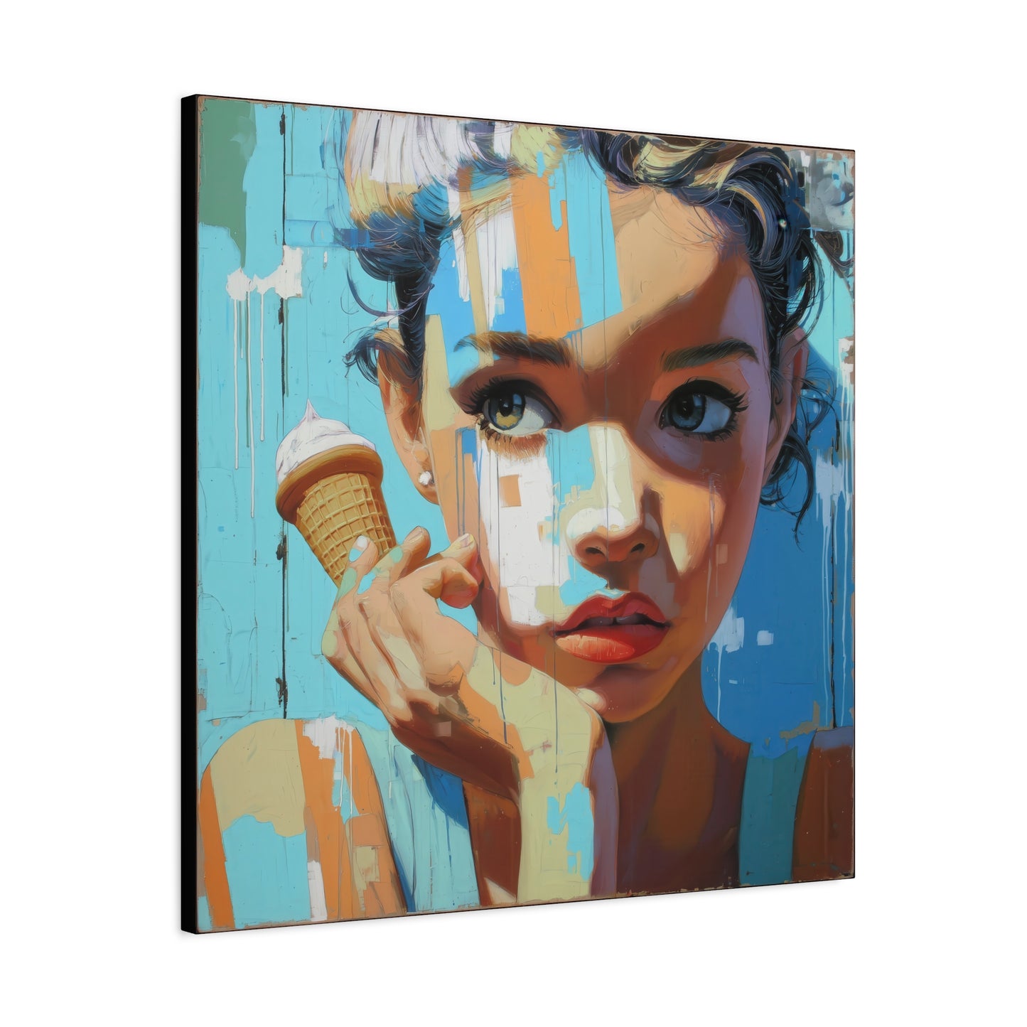 Gallery Wrapped Canvas, Sweet Summer Nostalgia, Sugar and Spice Art Canvas, Ice Cream Dreams Art – Rue