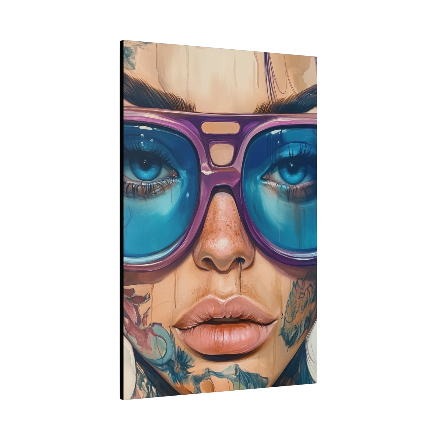 Canvas Gallery Wrap, Ladies in Lenses Wall Art, Abstract Femme Girl Art - Jane