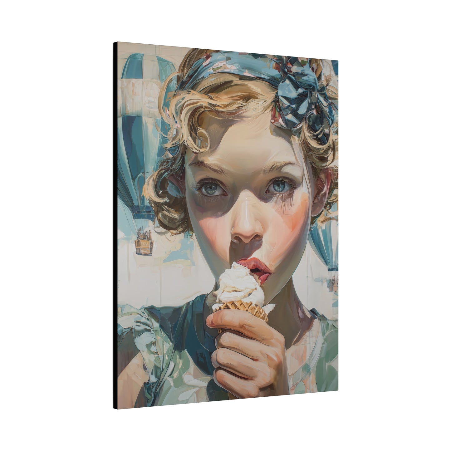 Gallery Wrapped Canvas, Sweet Summer Nostalgia, Sugar and Spice Art Canvas, Ice Cream Dreams Art – Lottie