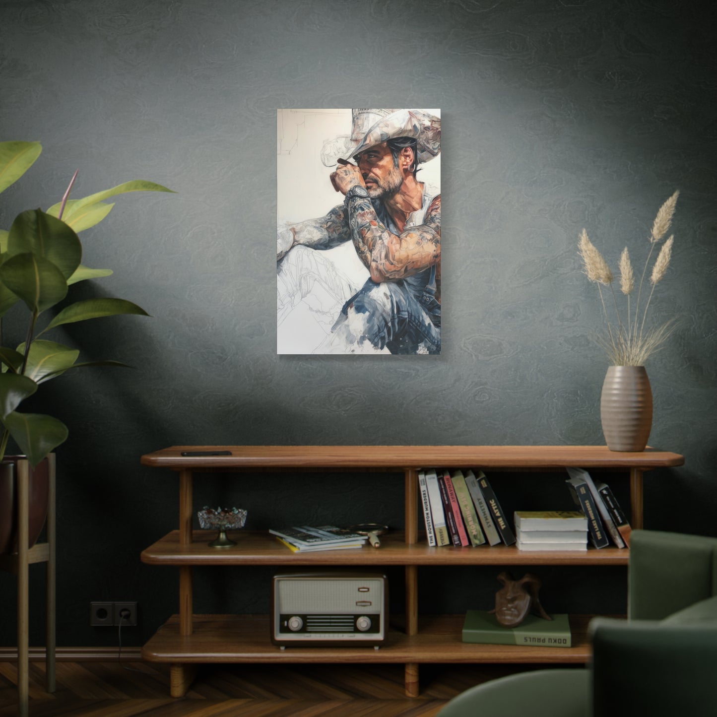 Gallery Wrapped Canvas, Wranglers and Wreckage Art Canvas, Erotic Pinup Art Canvas – Jace
