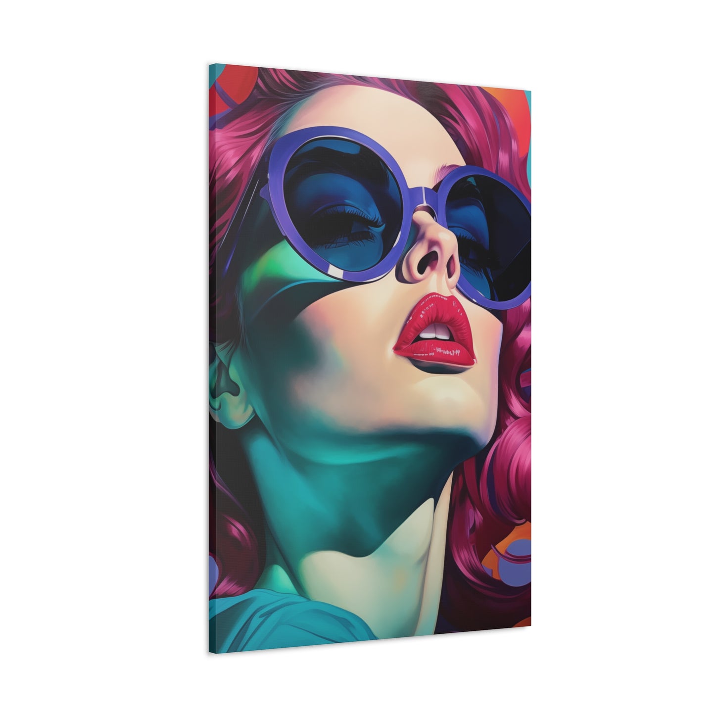 Canvas Gallery Wrapped High-Fashion Wall Art, Stylish Decor, Retro Femme Doll Pop Art – Electra