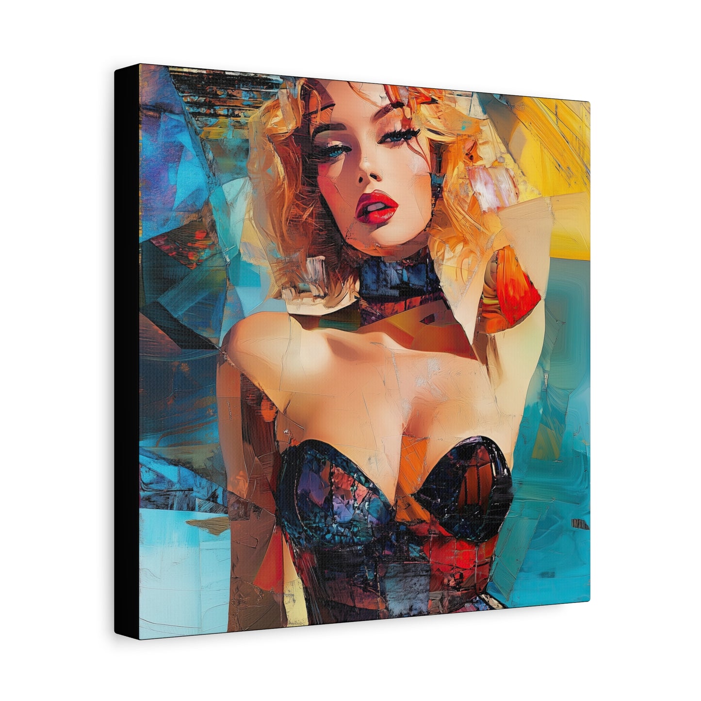 Gallery Wrapped Canvas, Guilt and Grit Adult Art Canvas, Erotic Pinup Art Canvas – Dahlia
