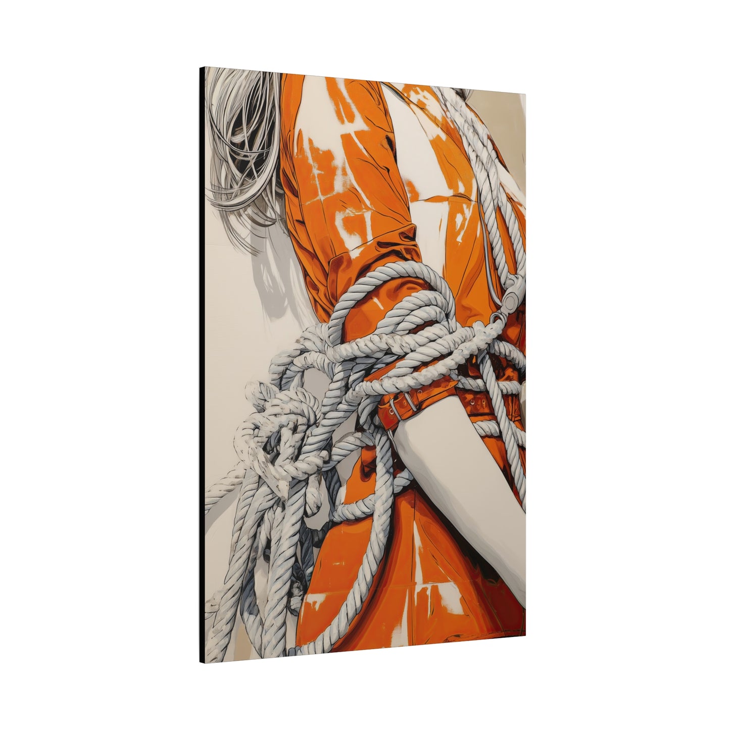 Gallery Wrapped Canvas, Ropes and Reverence Art Canvas, Erotic Shibari Art Canvas – Mei
