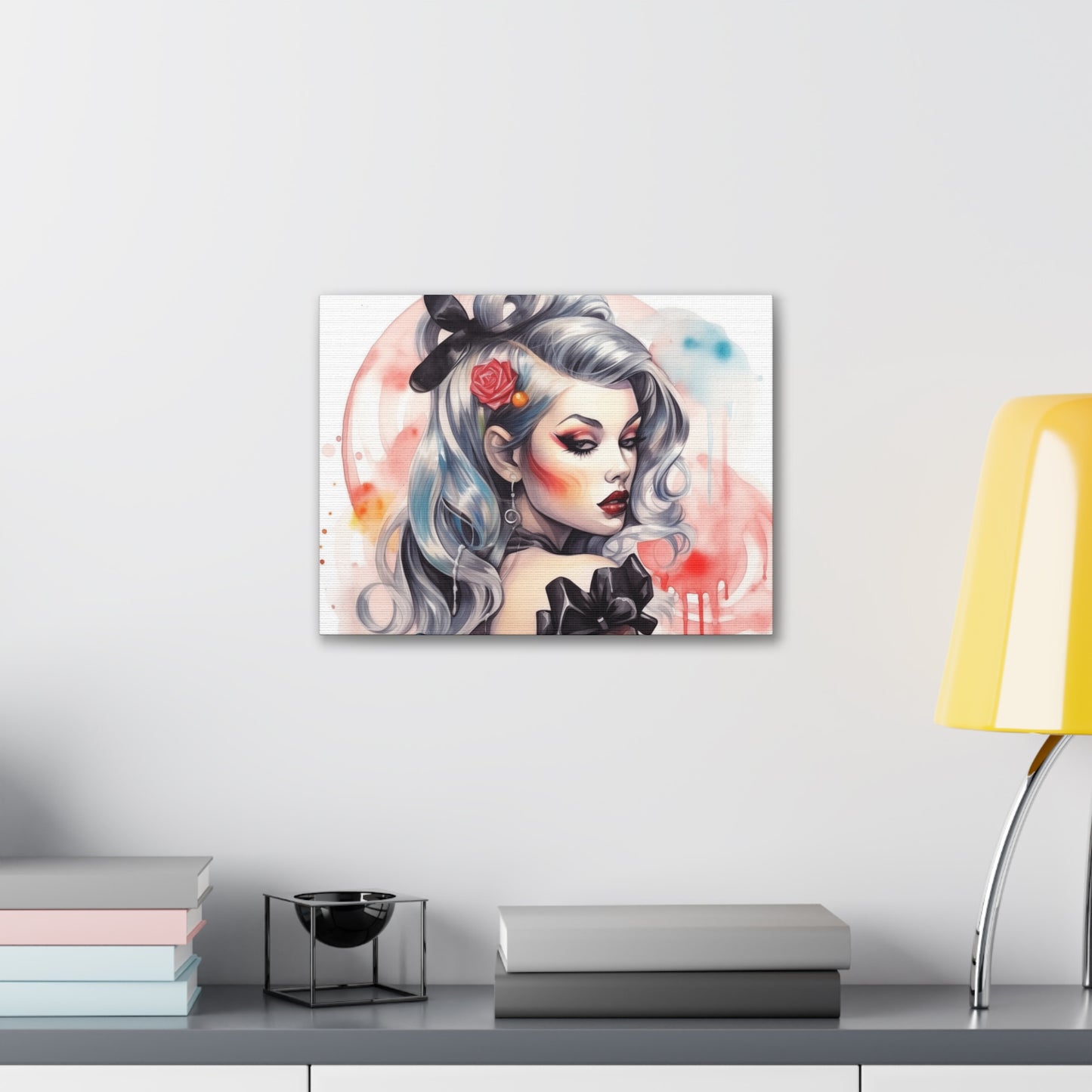 Gallery Wrapped Canvas, Edgy Tattooed Beauty, Urban Pop Art Canvas – Sabella