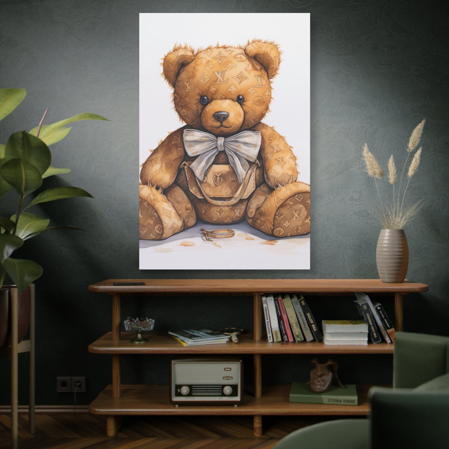 Canvas Gallery Wrap - Designer Trunk Bear Wall Art - Ring