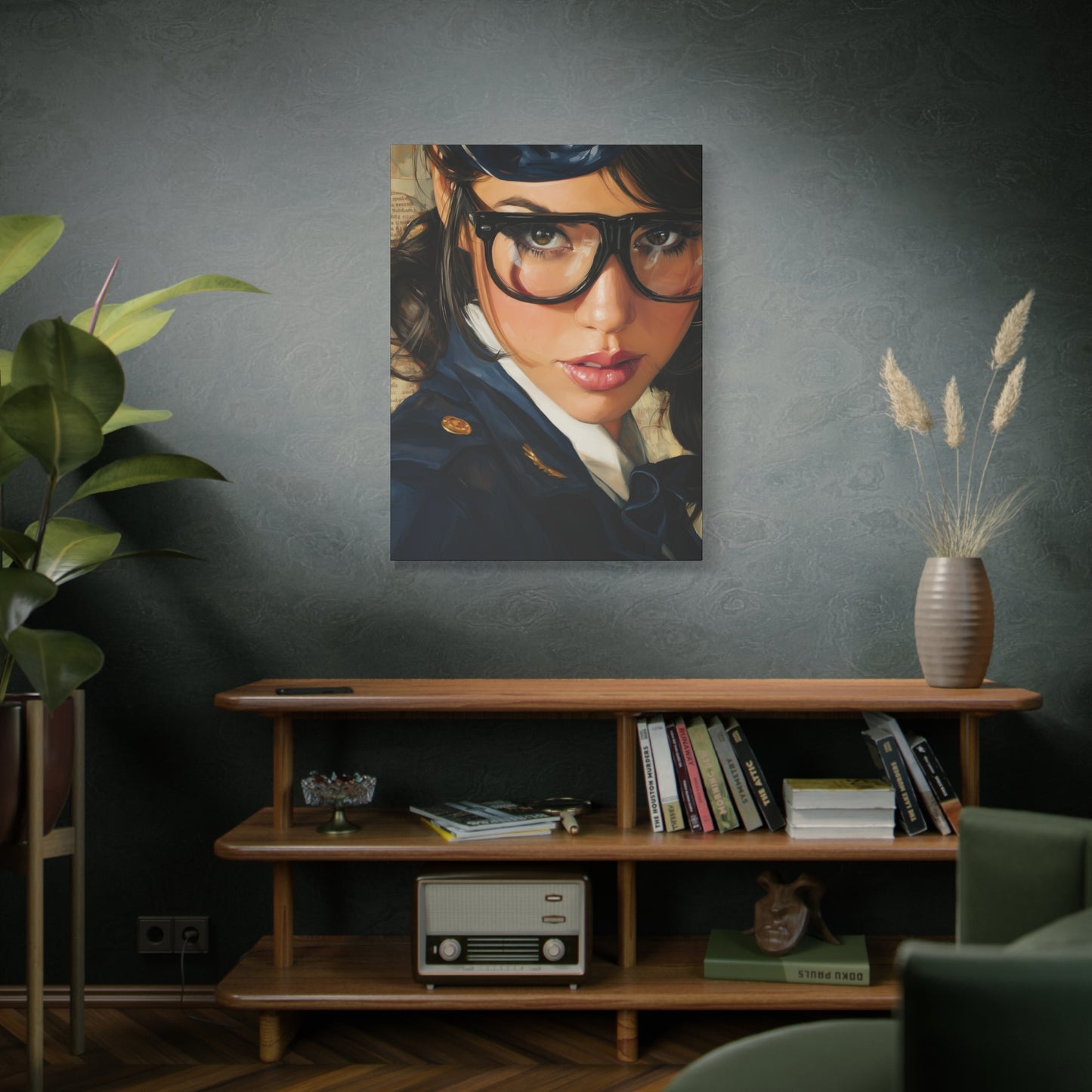 Gallery Wrapped Canvas, Liberty and Lace Art Canvas, Erotic Pinup Art Canvas – Lizzy