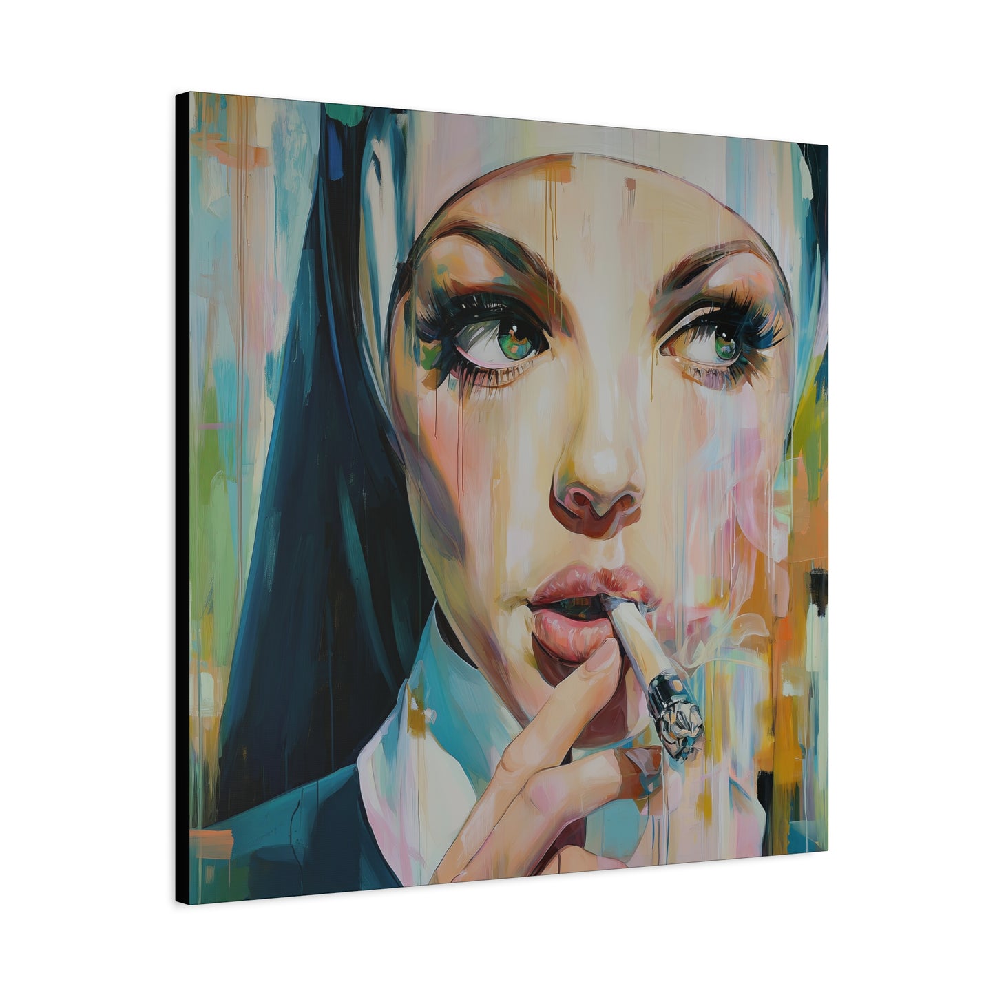 Gallery Wrapped Canvas, Habits and Heresy Art Canvas, Naughty Nuns Art Canvas – Sister Seraphine