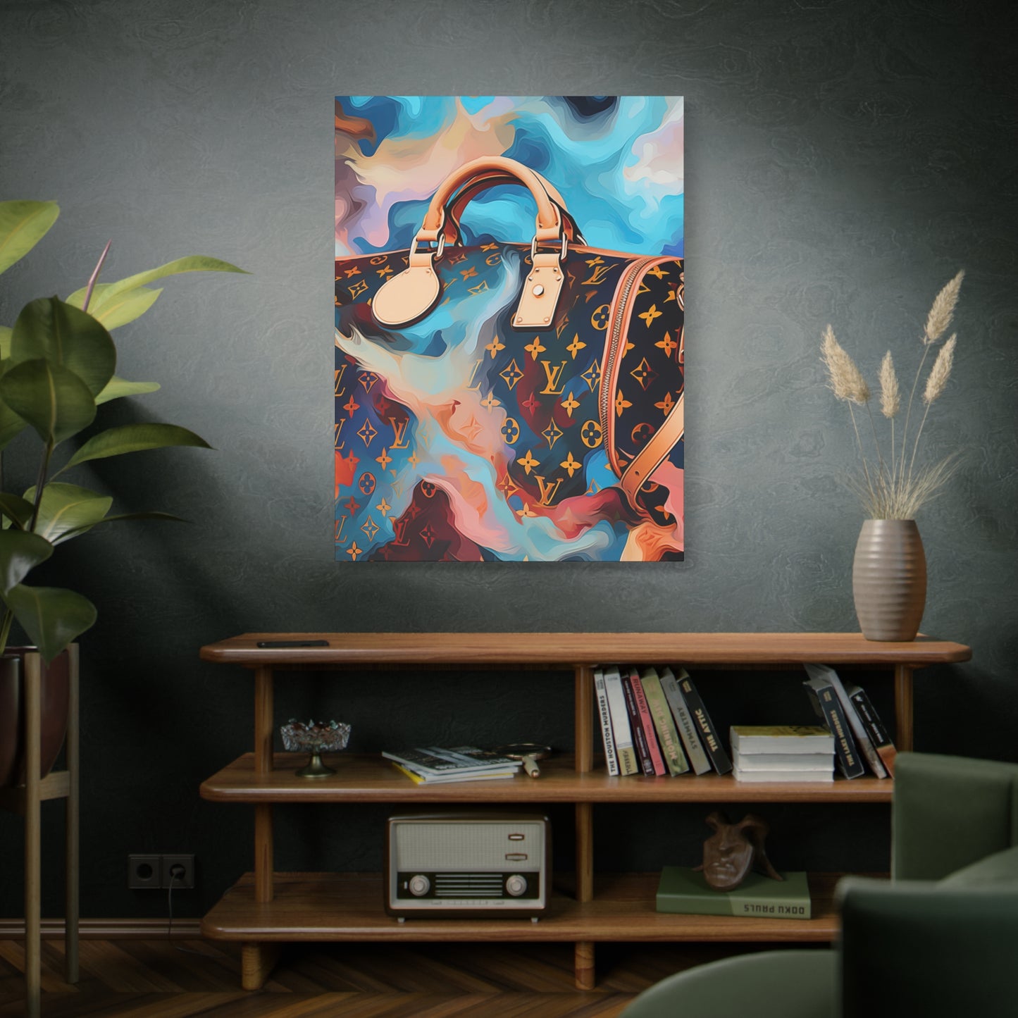 Canvas Gallery Wrap - LV Designer Inspired Wall Art - Abstract