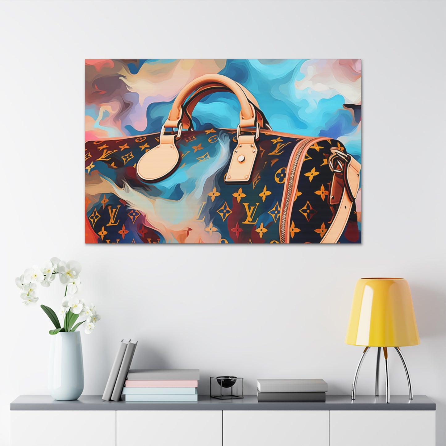 Canvas Gallery Wrap - LV Designer Inspired Wall Art - Abstract