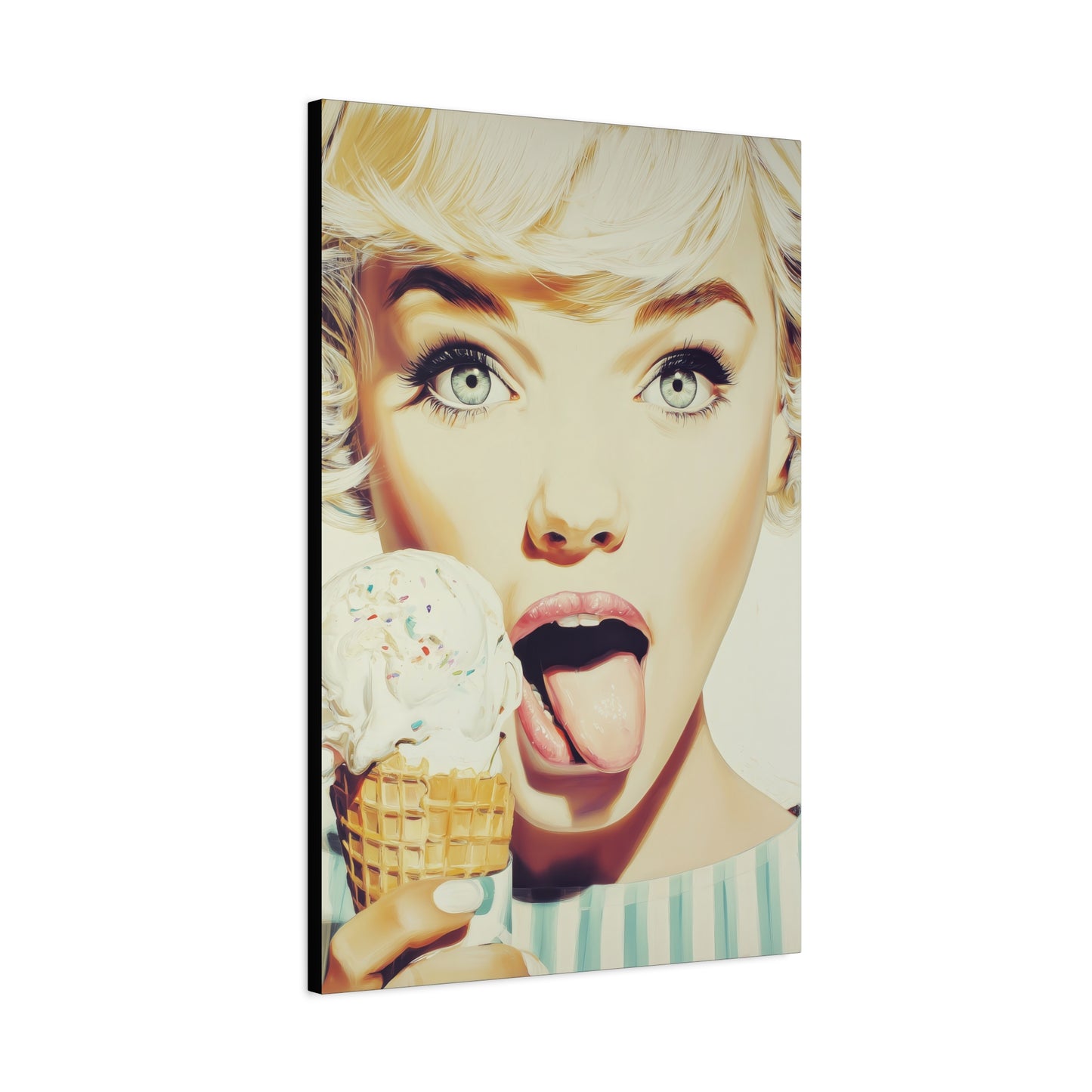 Gallery Wrapped Canvas, Sweet Summer Nostalgia, Sugar and Spice Art Canvas, Ice Cream Dreams Art – Tilly