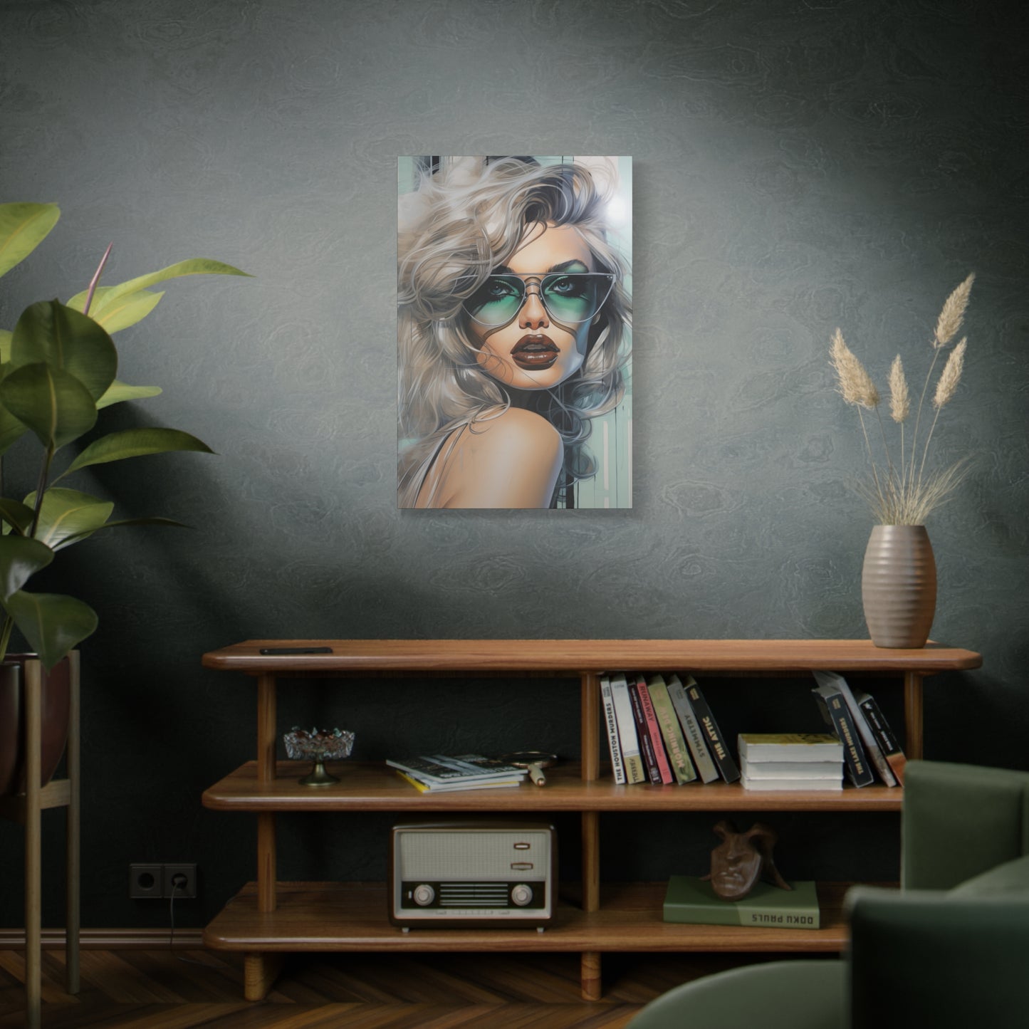 Canvas Gallery Wrapped High-Fashion Wall Art, Stylish Decor, Retro Femme Doll Pop Art – Natasha