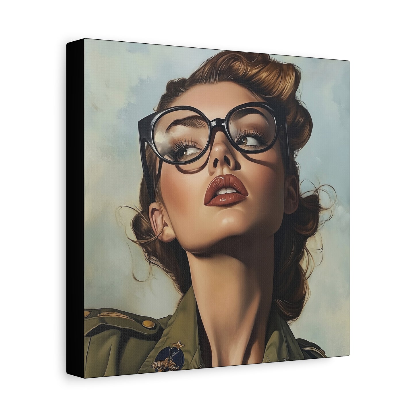 Gallery Wrapped Canvas, Liberty and Lace Art Canvas, Erotic Pinup Art Canvas – Penelope